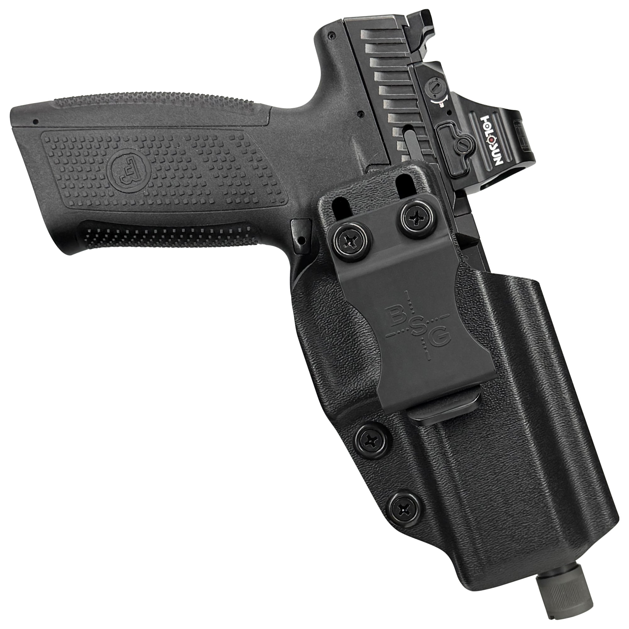 CZ P-10 F Inside the Waistband Holster in Black - Front