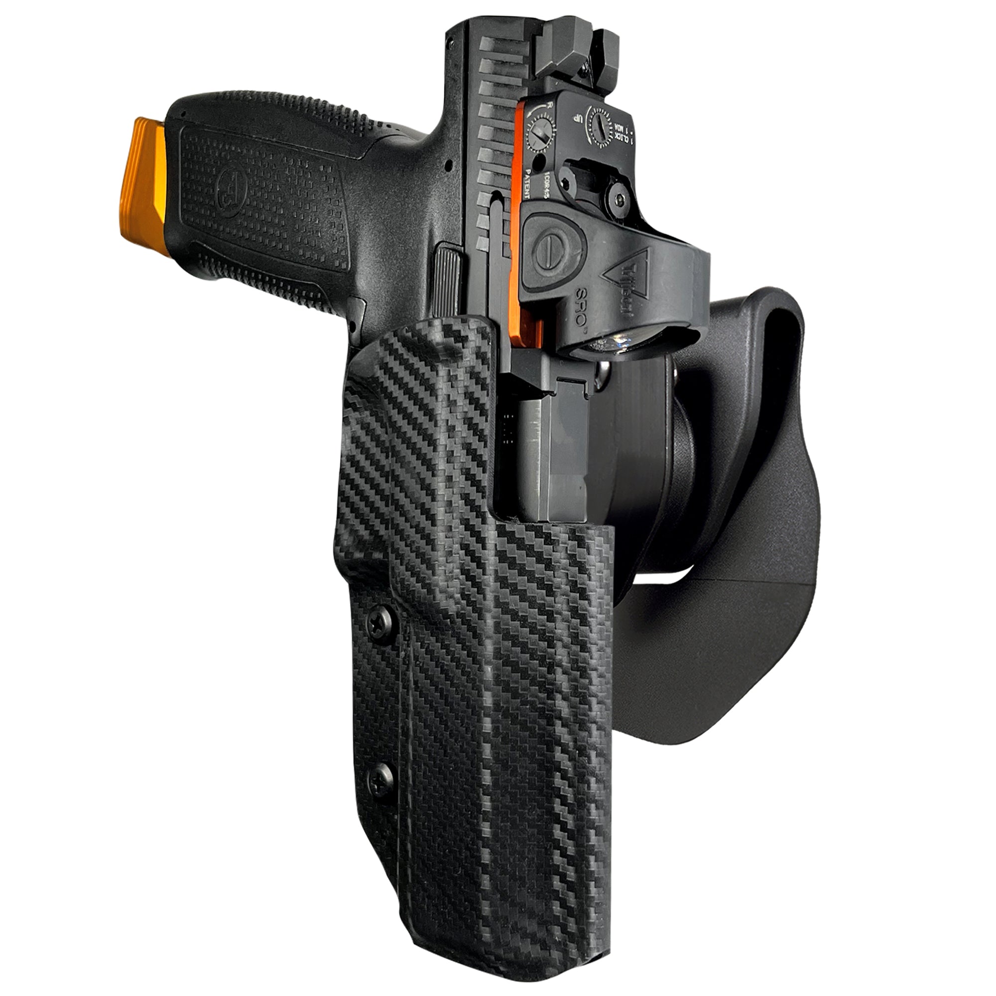 OWB Quick Release Paddle Holster in Carbon Fiber