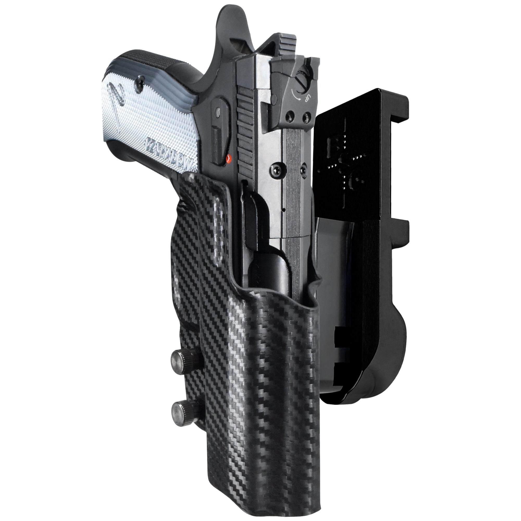 CZ Shadow 2 Compact IPSC/USPA Quick Mount Holster with Black Belt Attachment, Carbon Fiber Holster Shell