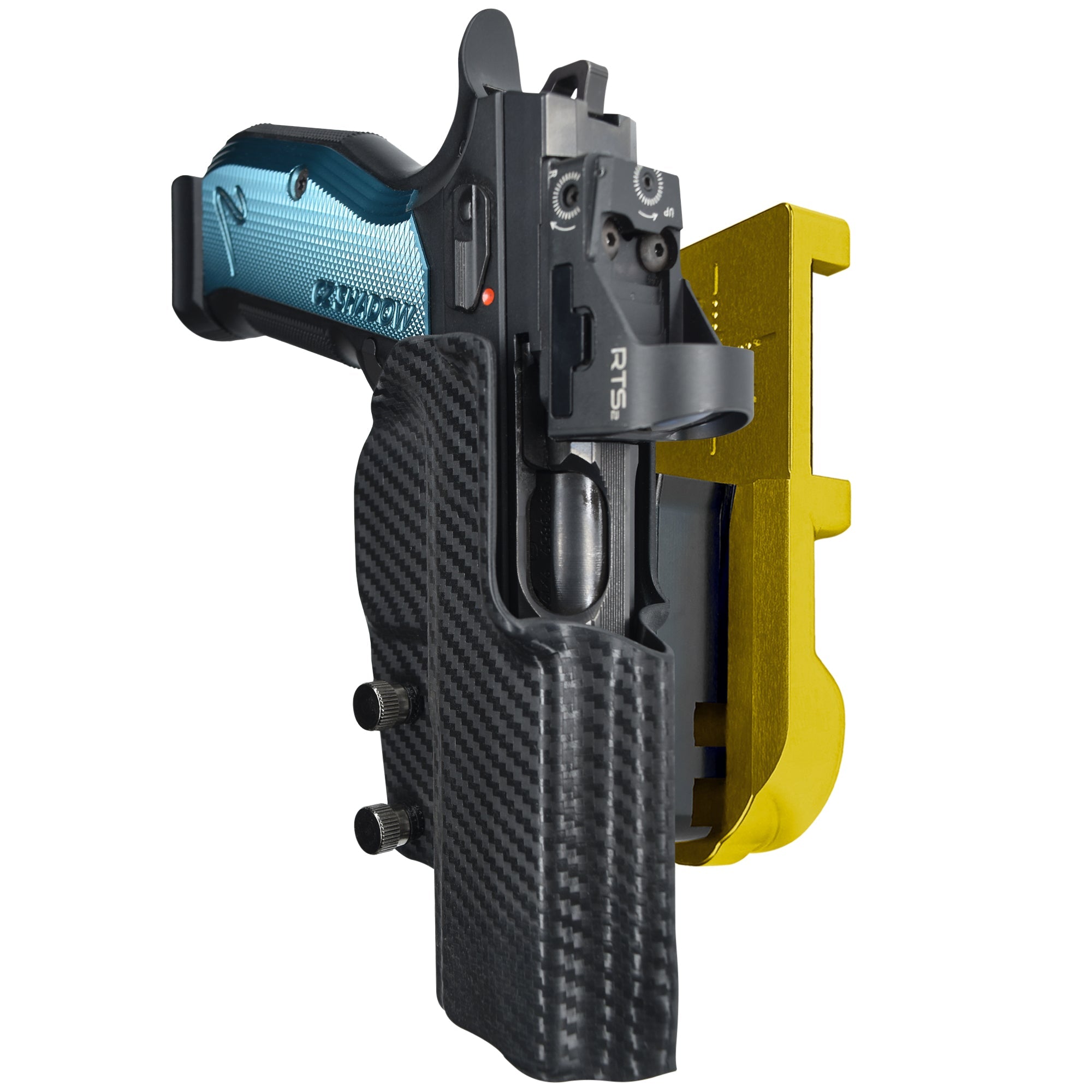 CZ Shadow 2 IPSC/USPA Quick Mount Holster with 24K Gold Belt Attachment, Carbon Fiber Holster Shell