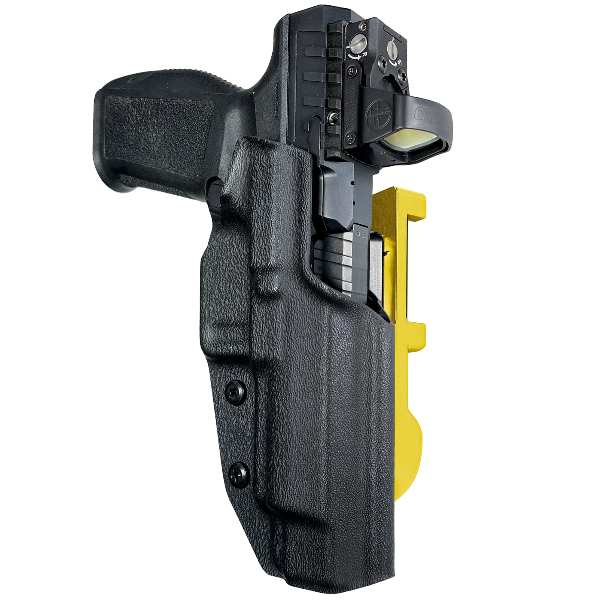 Canik SFx Rival IDPA Quick Mount Holster with 24K Gold Belt Attachment, Black Holster Shell