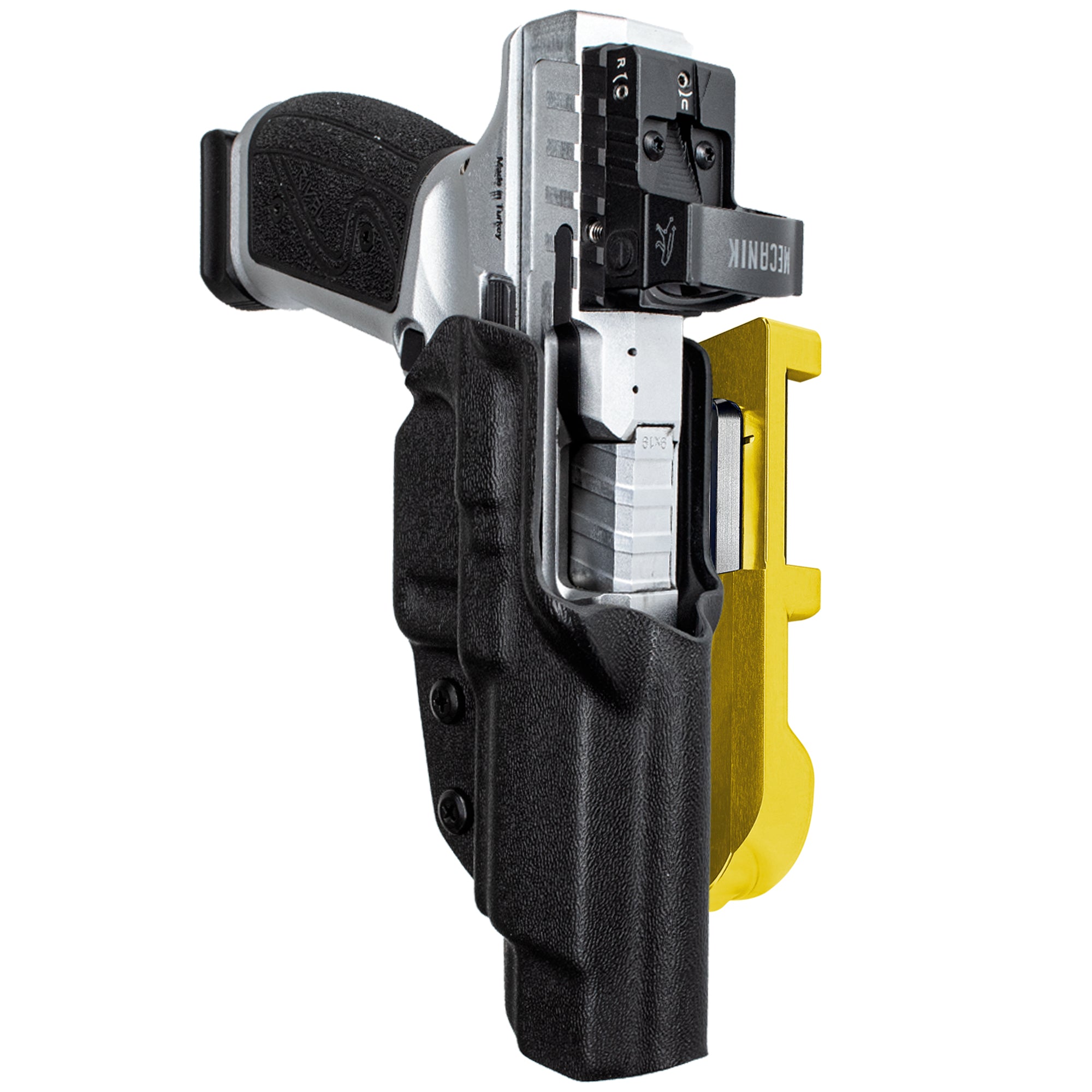 Canik Rival-S IDPA Quick Mount Holster with 24K Gold Belt Attachment, Black Holster Shell