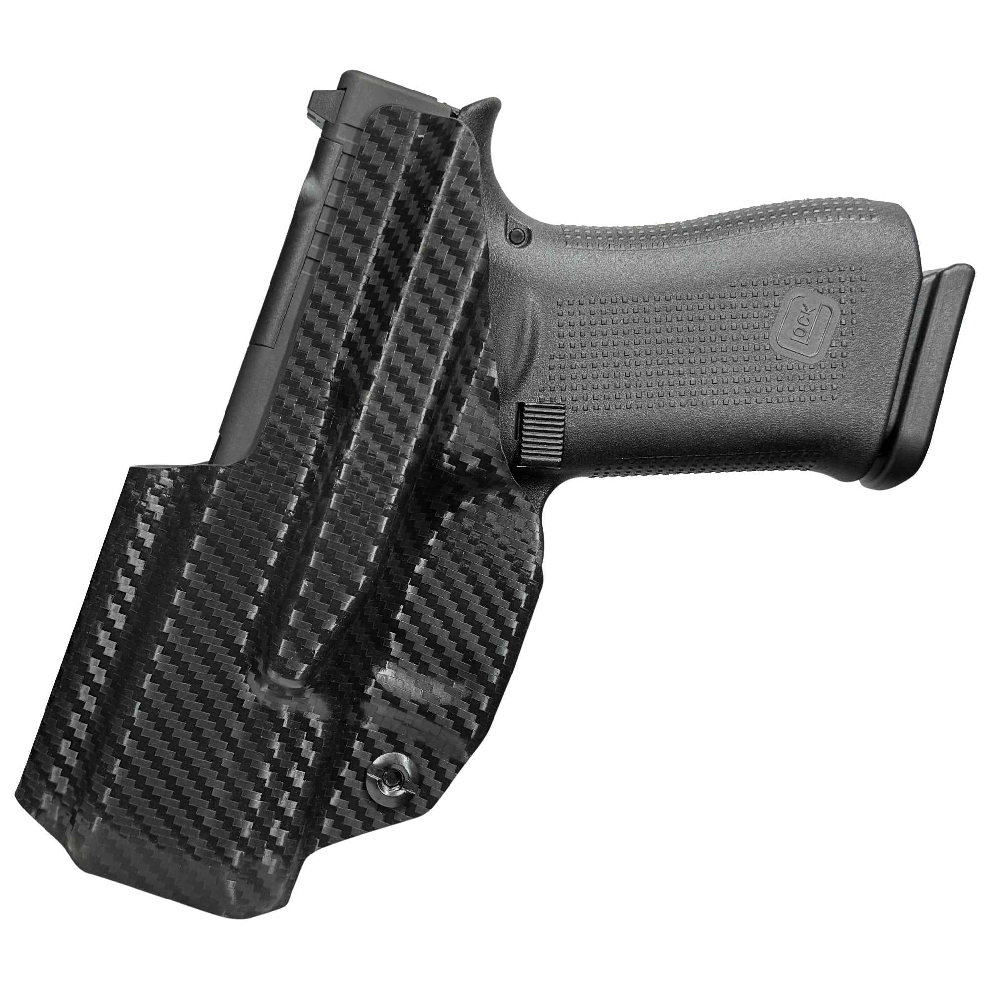 G43X MOS w Align Tactical Inside the Waistband Holster in Carbon Fiber - Rear