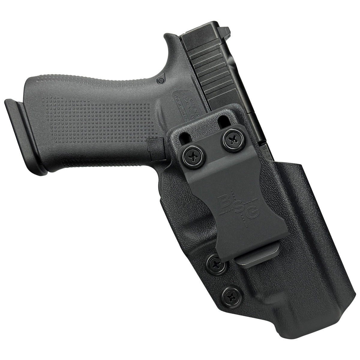 Tactical Grip Sleeve & Holster For Glock 26/27/28 - Rubber Shield, Black