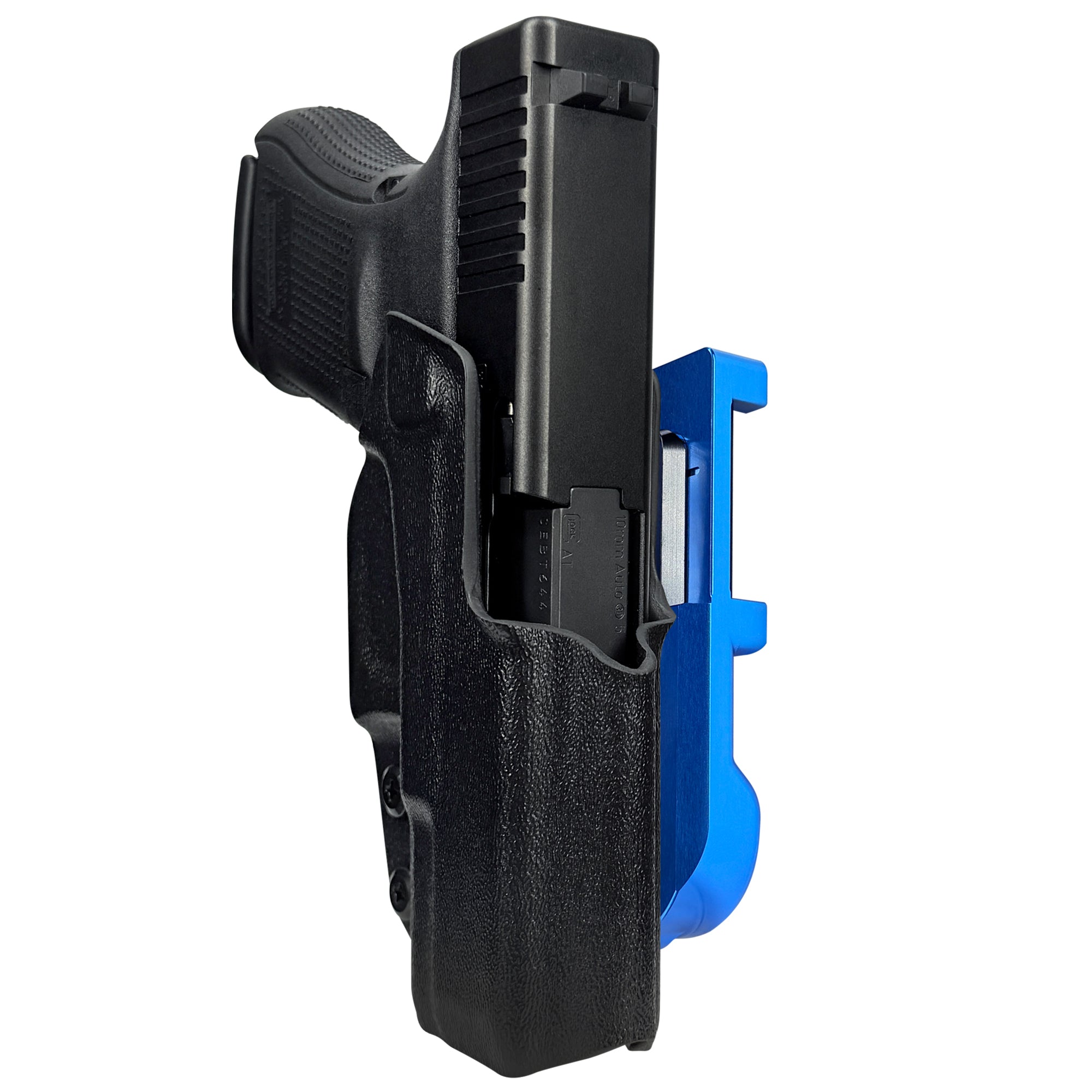 Glock 29 Gen 5 IDPA Quick Mount Holster with Blue Belt Attachment, Black Holster Shell