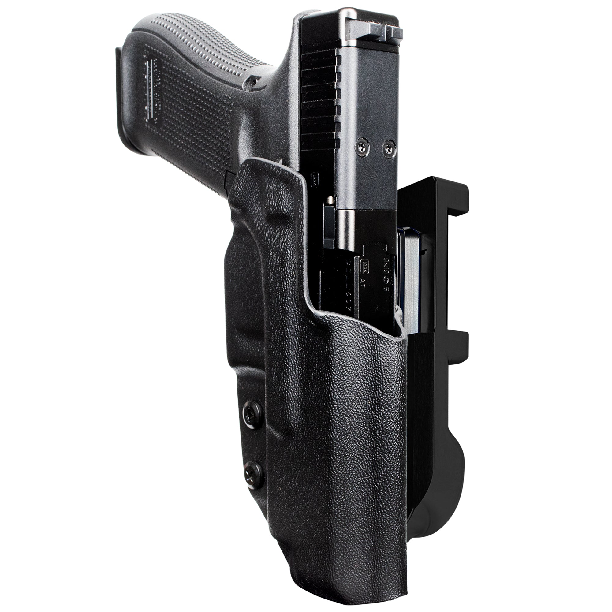 Glock 47 MOS IDPA Quick Mount Holster with Black Belt Attachment, Black Holster Shell