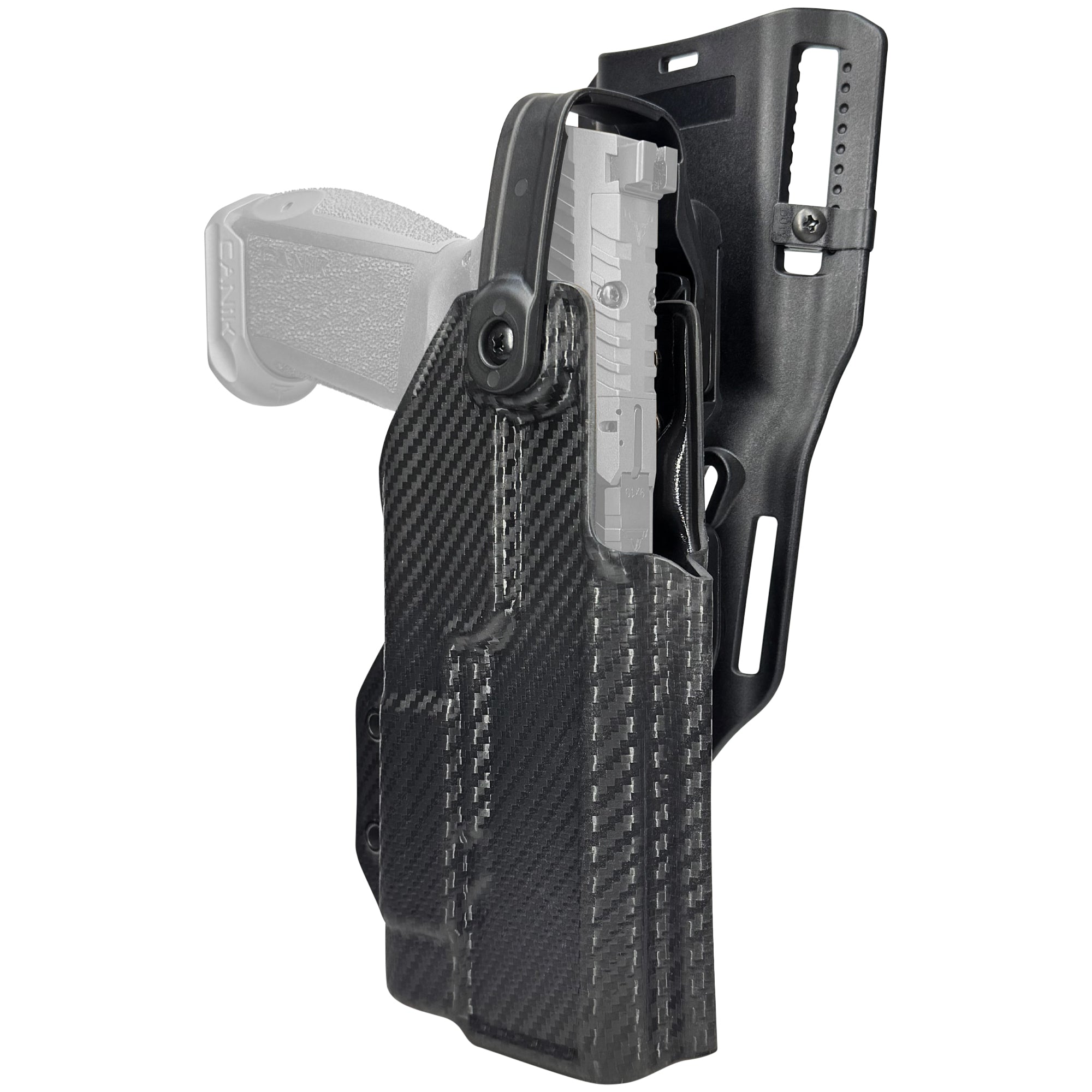 CZ P-09 C w/ Streamlight TLR-1 HLX Level II Tactical Drop & Offset Holster in Carbon Fiber