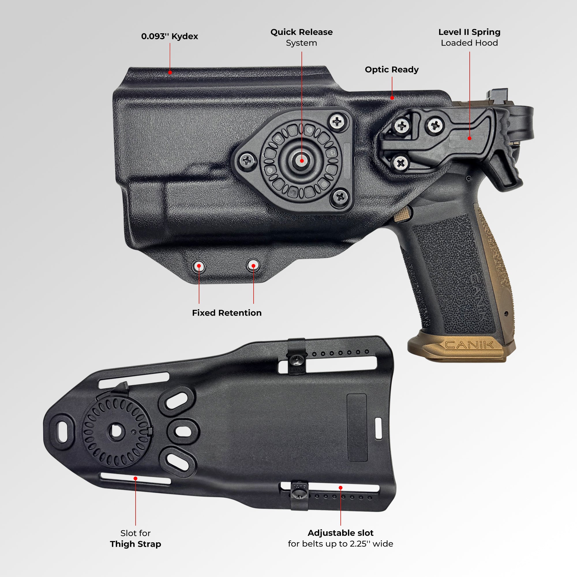 CZ P-09 C w/ Streamlight TLR-1 HLX Level II Tactical Drop & Offset Holster