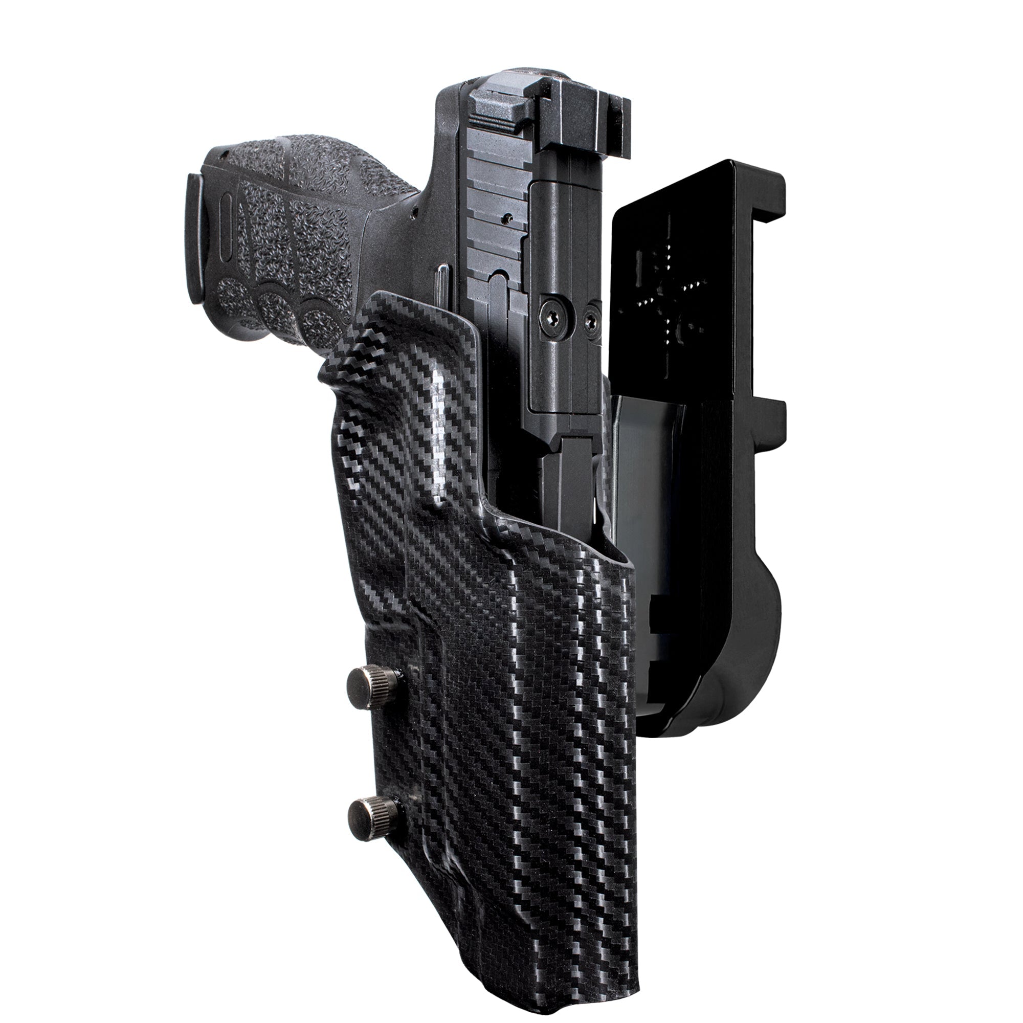 Heckler & Koch VP9L IPSC/USPA Quick Mount Holster with Black Belt Attachment, Carbon Fiber Holster Shell