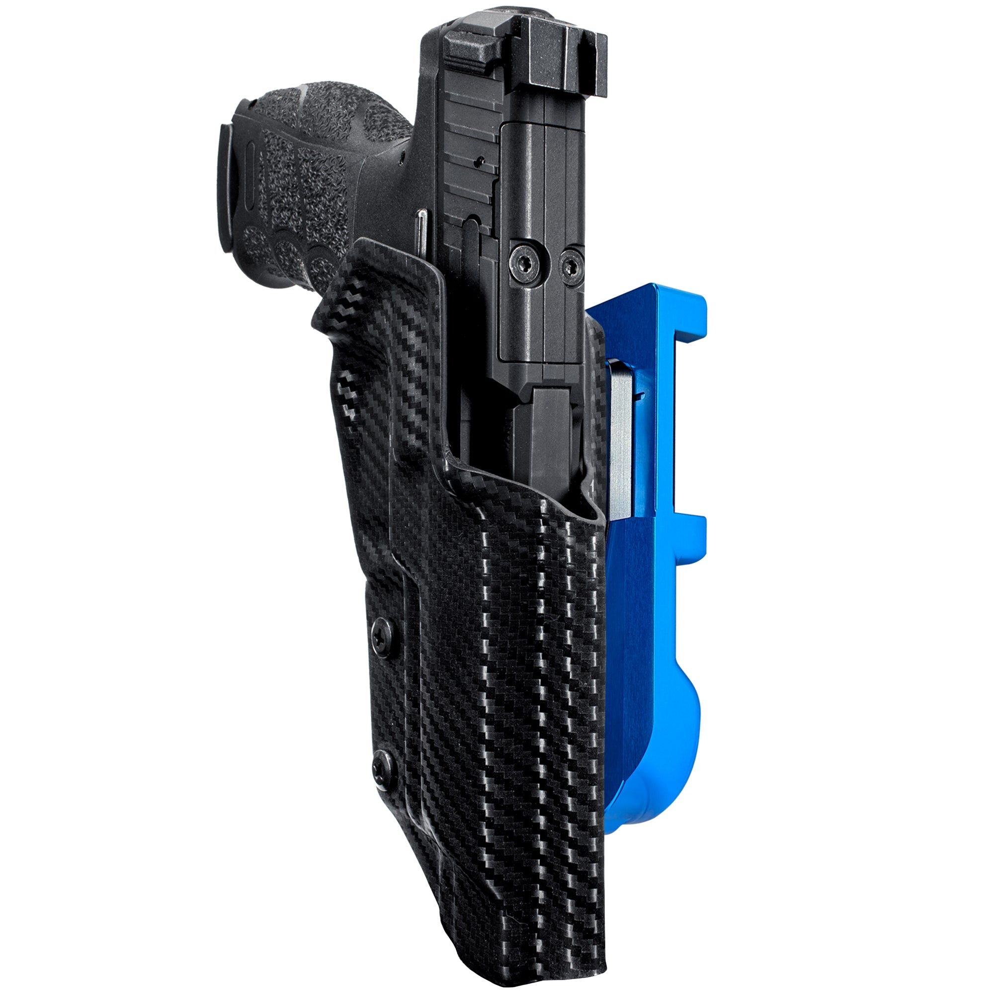 Heckler & Koch VP9L IDPA Quick Mount Holster with Blue Belt Attachment, Carbon Fiber Holster Shell