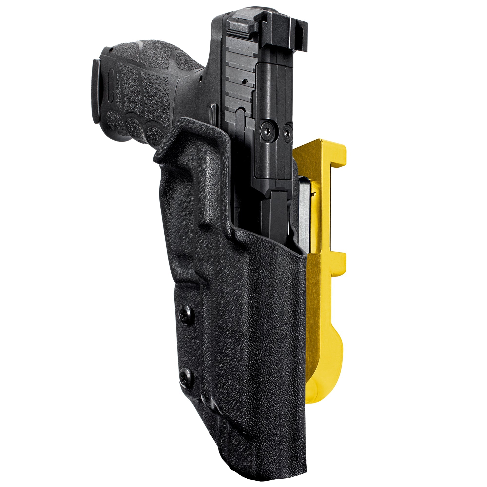 Heckler & Koch VP9L IDPA Quick Mount Holster with 24K Gold Belt Attachment, Black Holster Shell