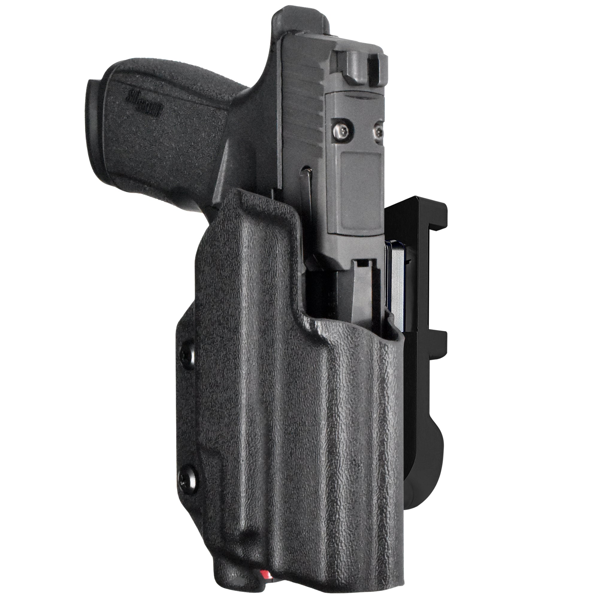 Sig P365 XMACRO w/ TLR-7 Sub IDPA Quick Mount Holster with Black Belt Attachment, Black Holster Shell