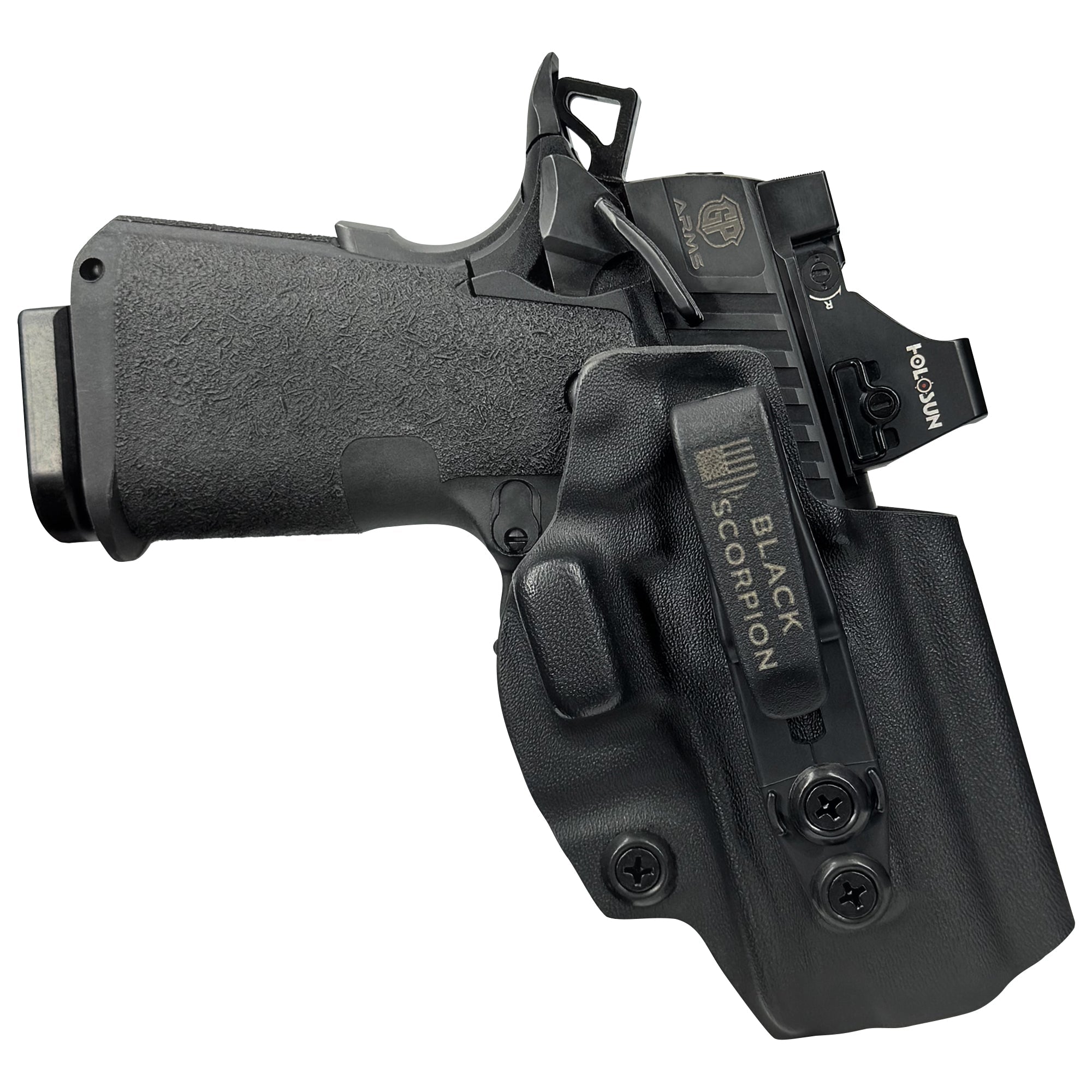 GP Arms Forza 3.1 Holster IWB Belt Wing Tuckable in Black - Front