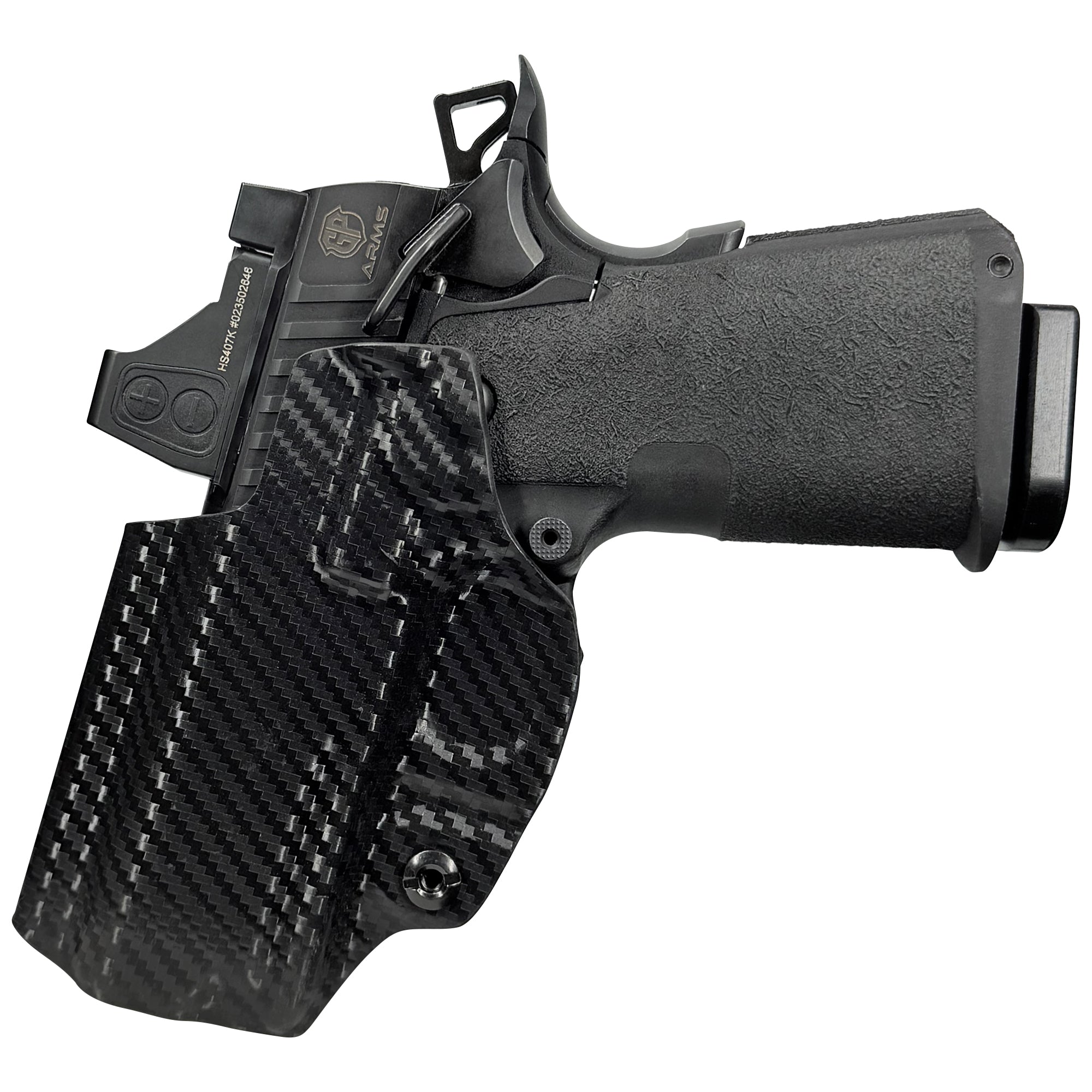 GP Arms Forza 3.1 Holster IWB Belt Wing Tuckable in Carbon Fiber - Rear