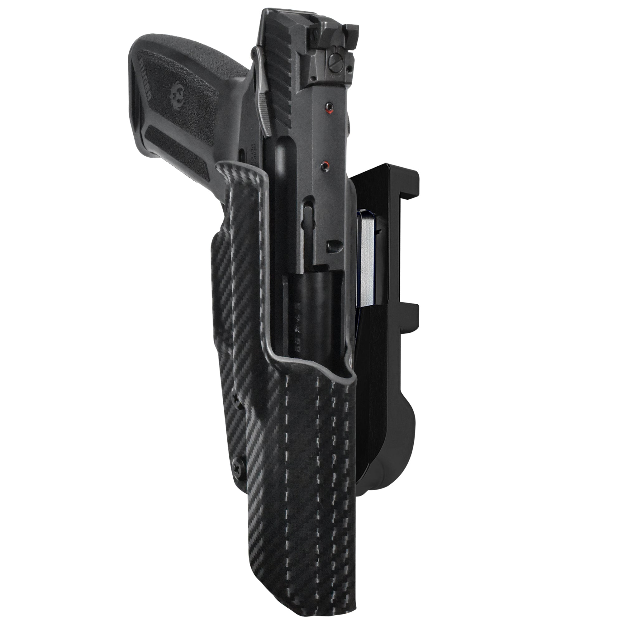 Ruger 5.7 IDPA Quick Mount Holster with Black Belt Attachment, Carbon Fiber Holster Shell