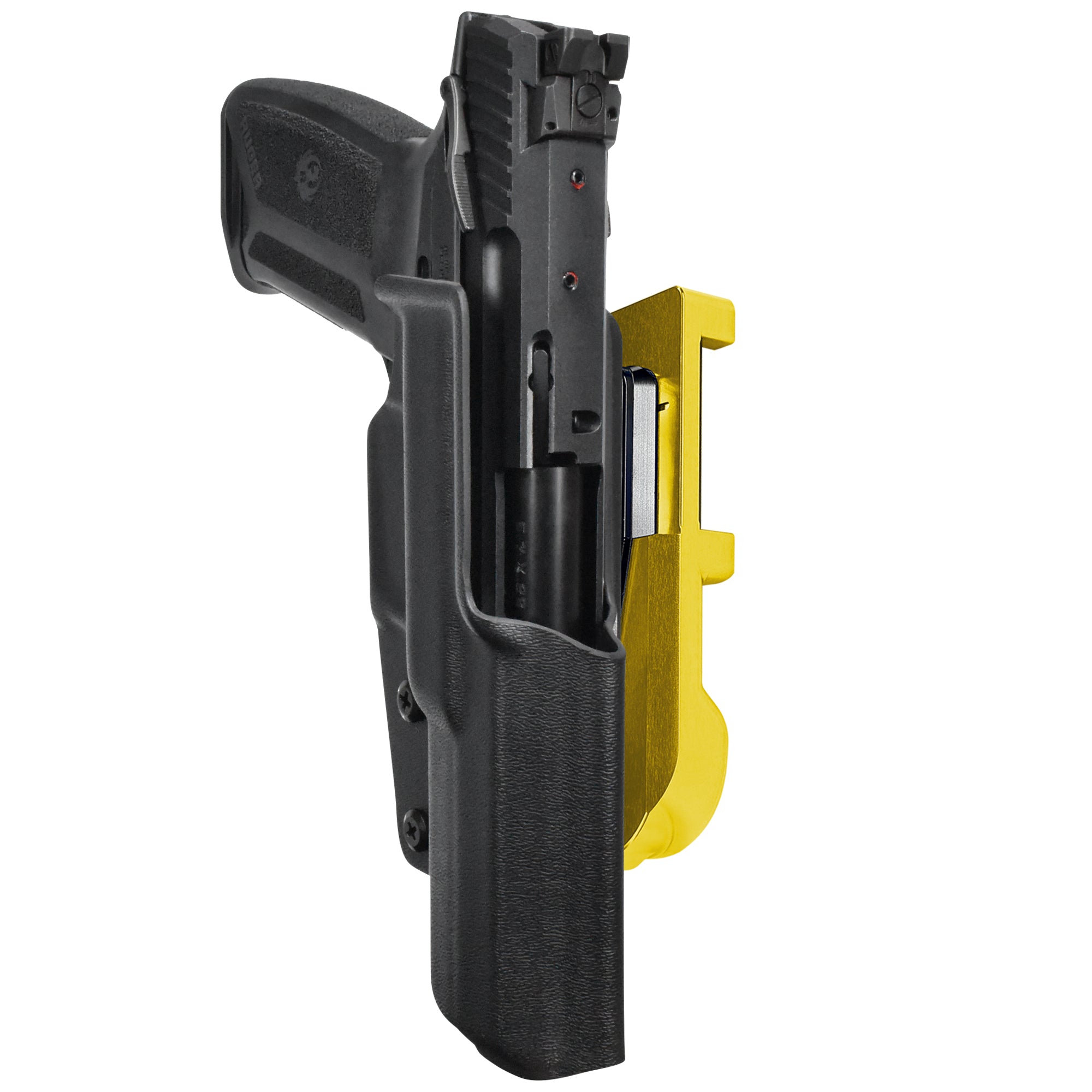 Ruger 5.7 IDPA Quick Mount Holster with 24K Gold Belt Attachment, Black Holster Shell