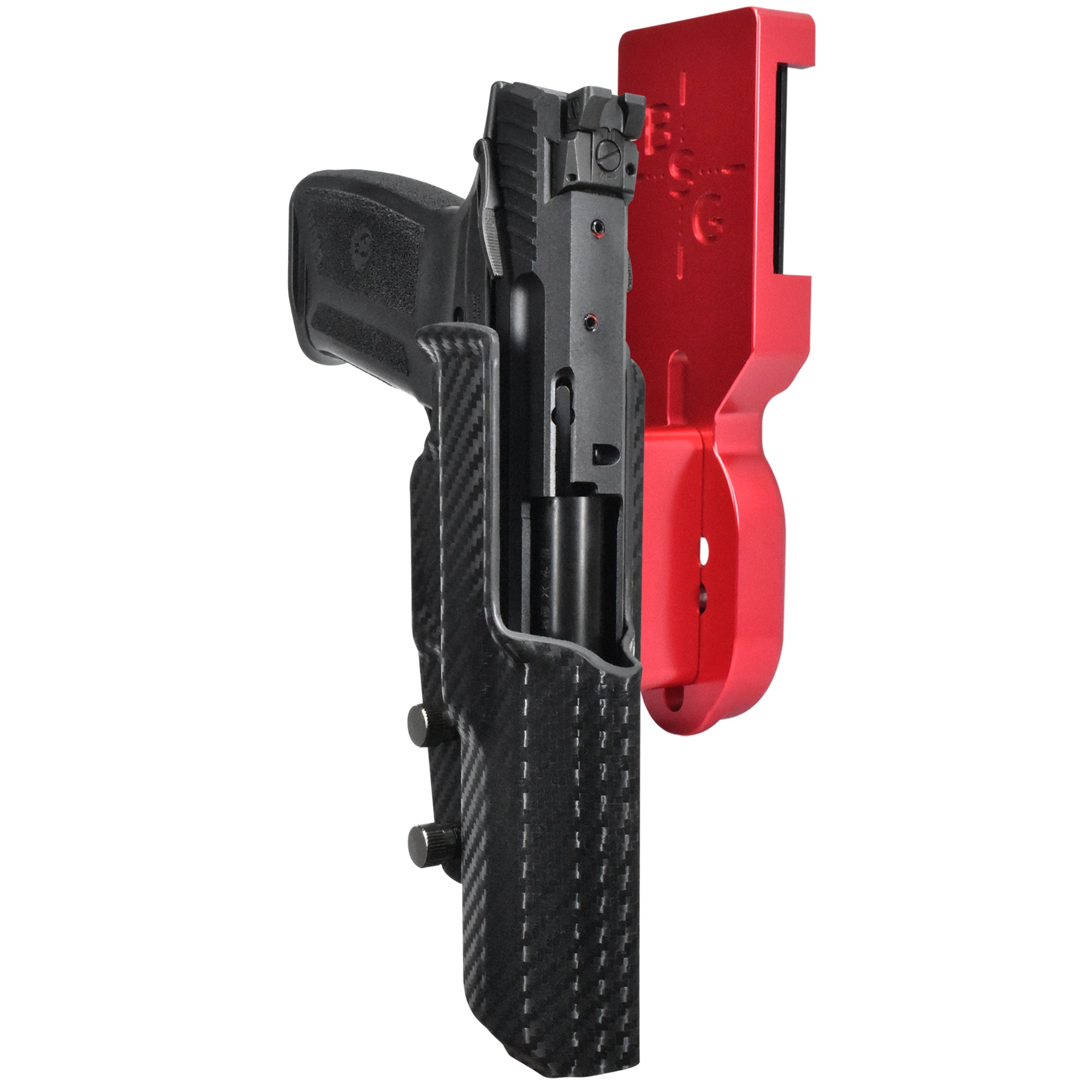 Ruger 5.7 Pro Heavy Duty Competition Holster in Red / Carbon Fiber