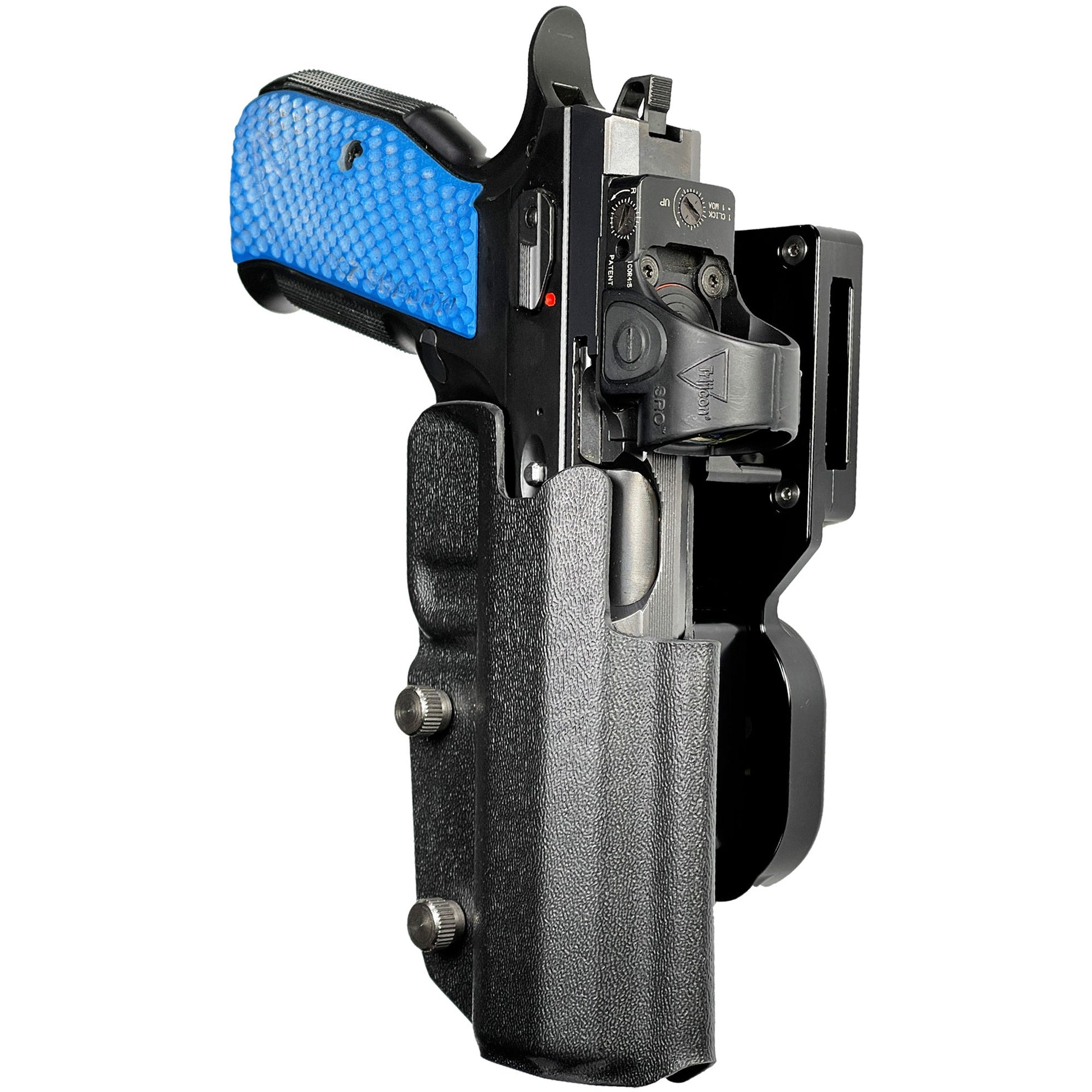 Black Scorpion Competition Holster OWB Kydex For CZ Shadow - USPSA IPSC 3-Gun Approved (Blue/Black)