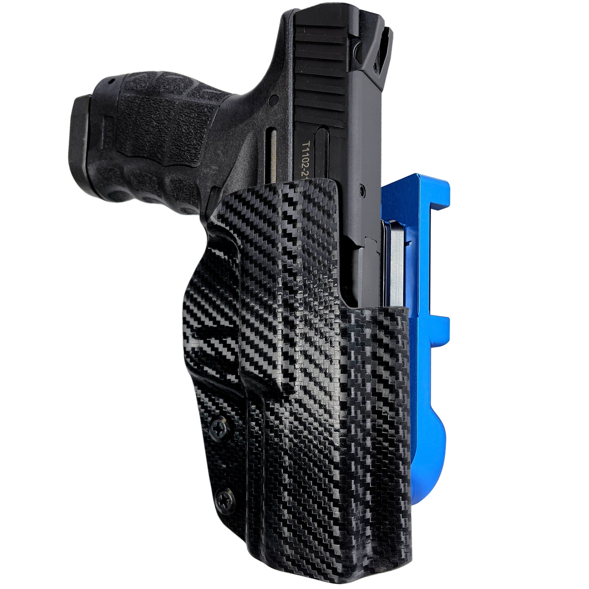 SAR SAR9 C IDPA Quick Mount Holster with Blue Belt Attachment, Carbon Fiber Holster Shell