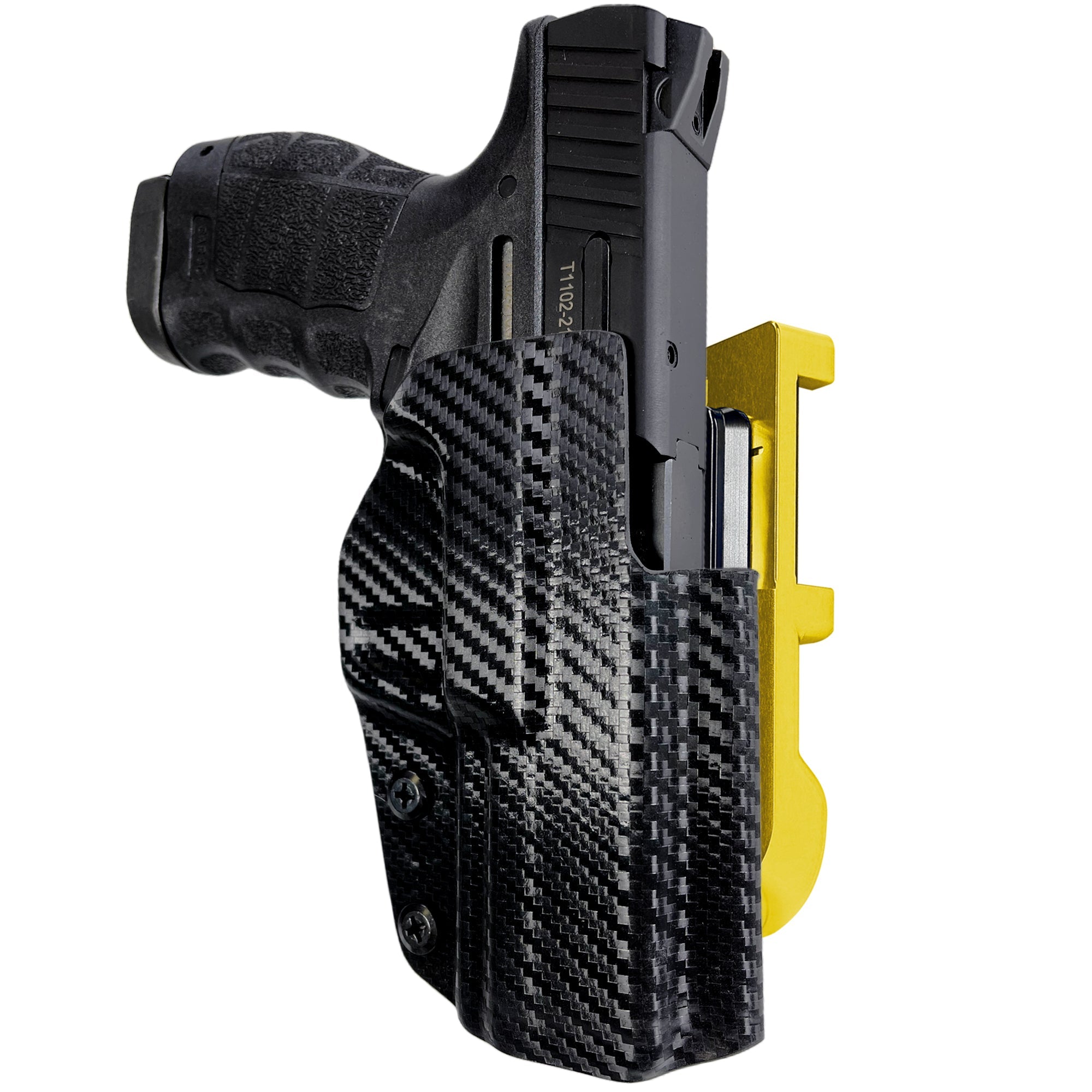 SAR SAR9 C IDPA Quick Mount Holster with 24K Gold Belt Attachment, Carbon Fiber Holster Shell