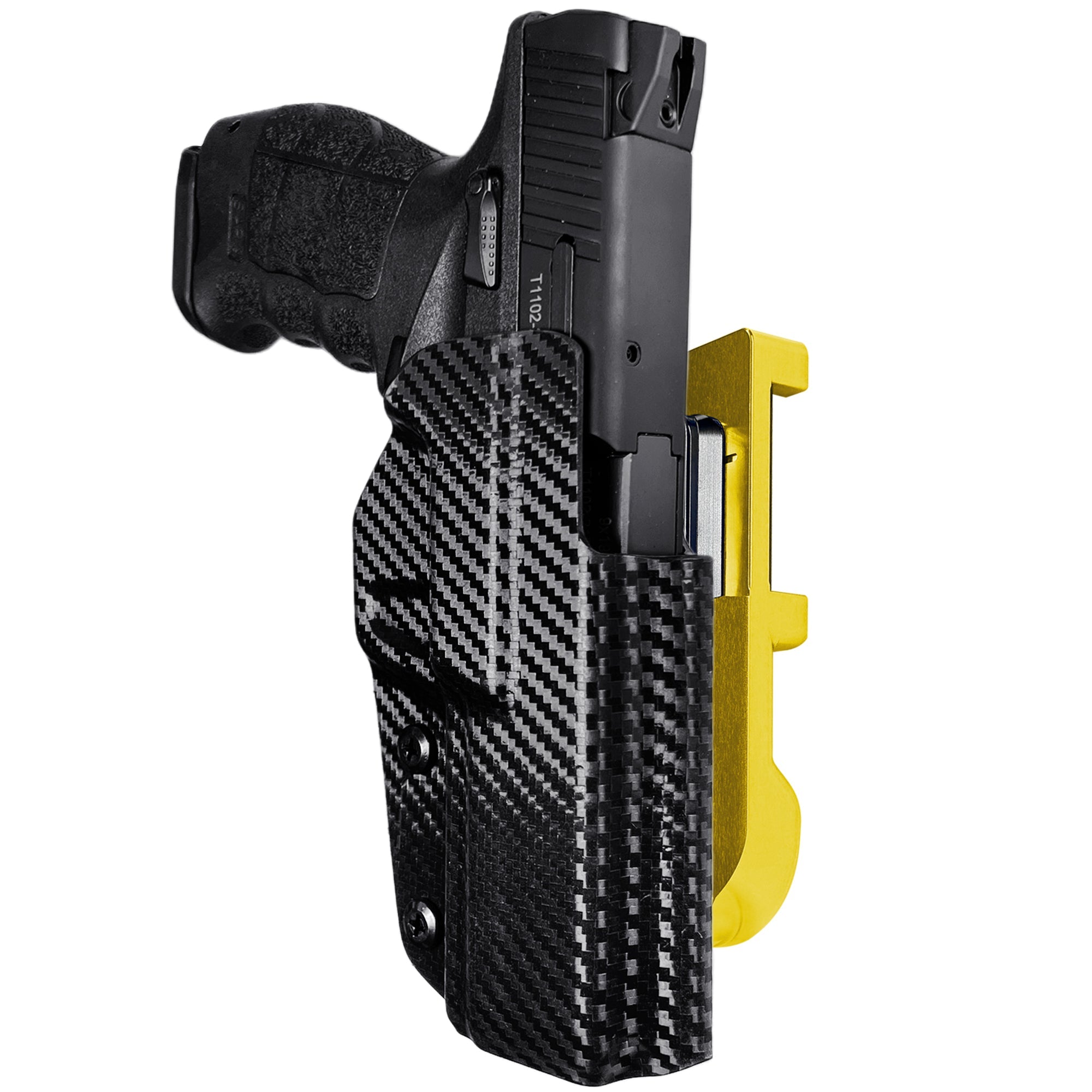 Sarsilmaz SAR9 IDPA Quick Mount Holster with 24K Gold Belt Attachment, Carbon Fiber Holster Shell