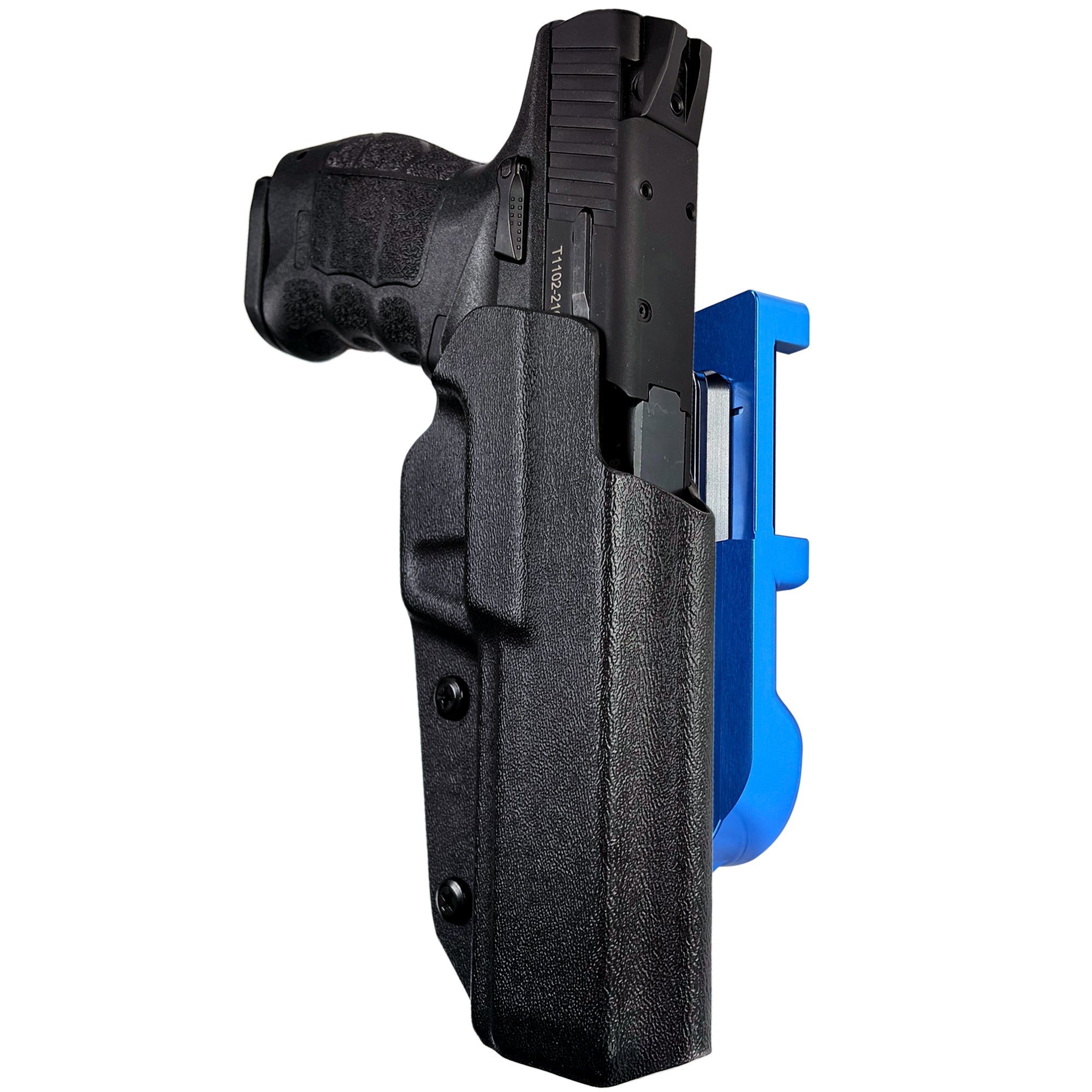 SAR9 Sport IDPA Quick Mount Holster with Blue Belt Attachment, Black Holster Shell