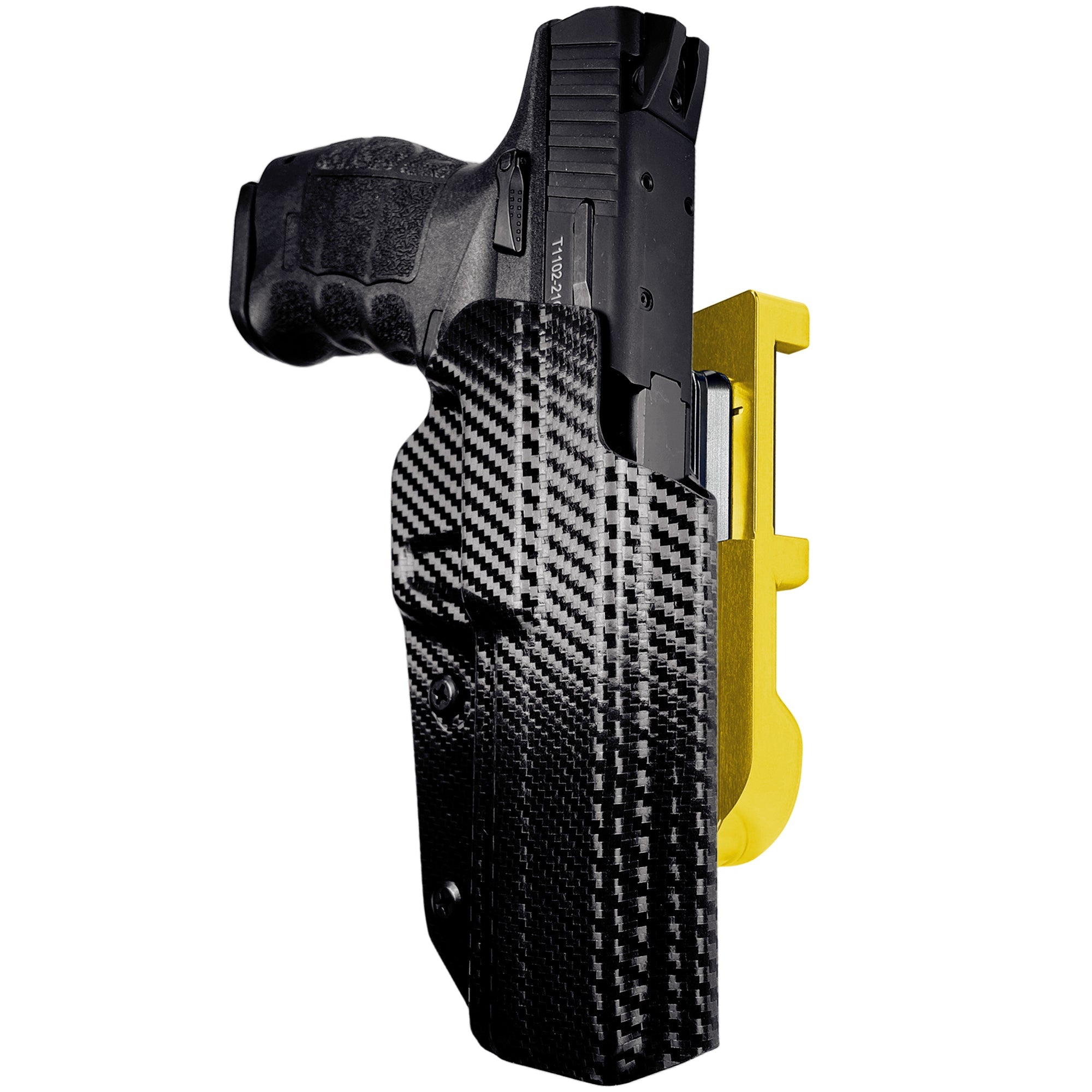 SAR9 Sport IDPA Quick Mount Holster with 24K Gold Belt Attachment, Carbon Fiber Holster Shell