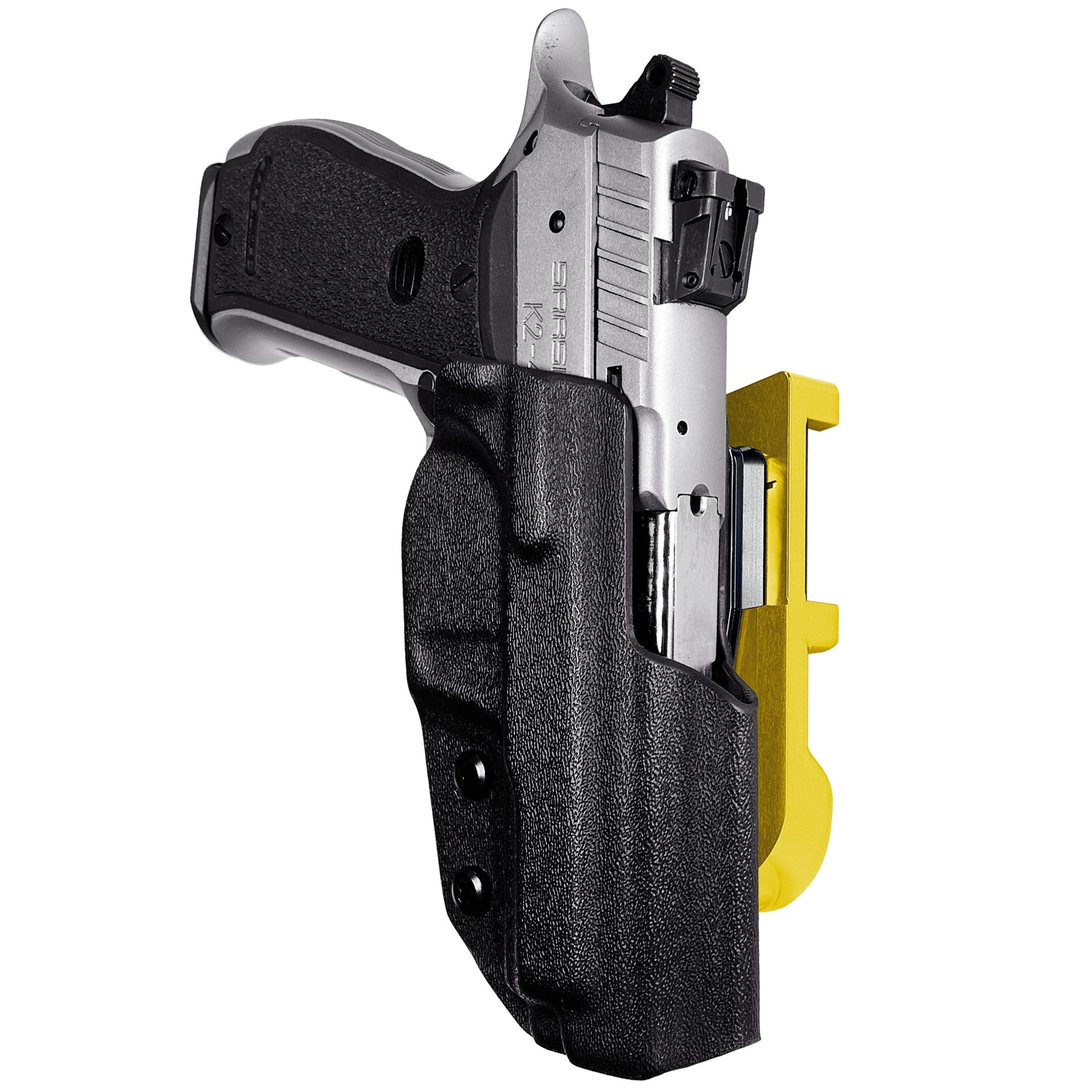 SAR K2-45 C IDPA Quick Mount Holster with 24K Gold Belt Attachment, Black Holster Shell