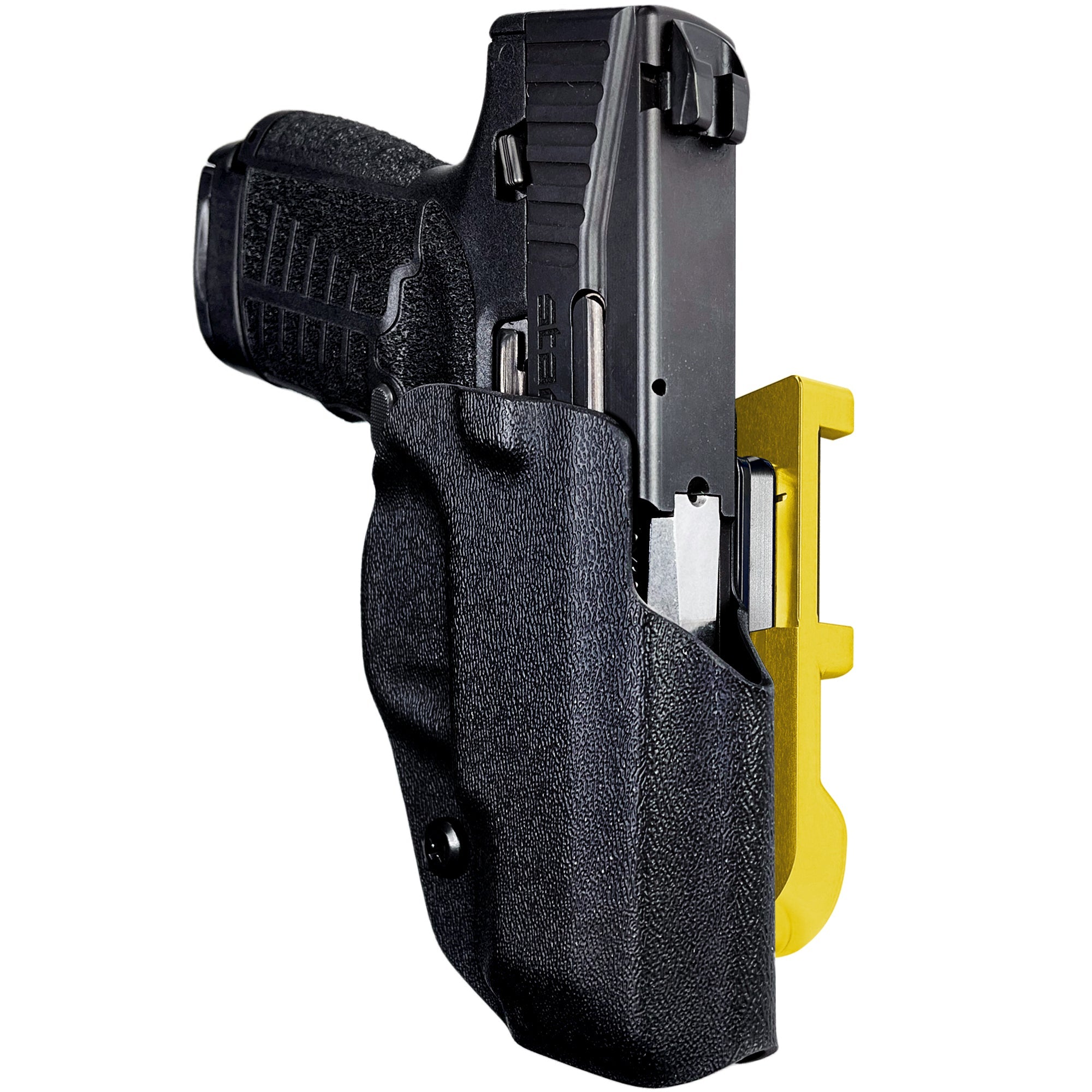 Savage Stance IDPA Quick Mount Holster with 24K Gold Belt Attachment, Black Holster Shell