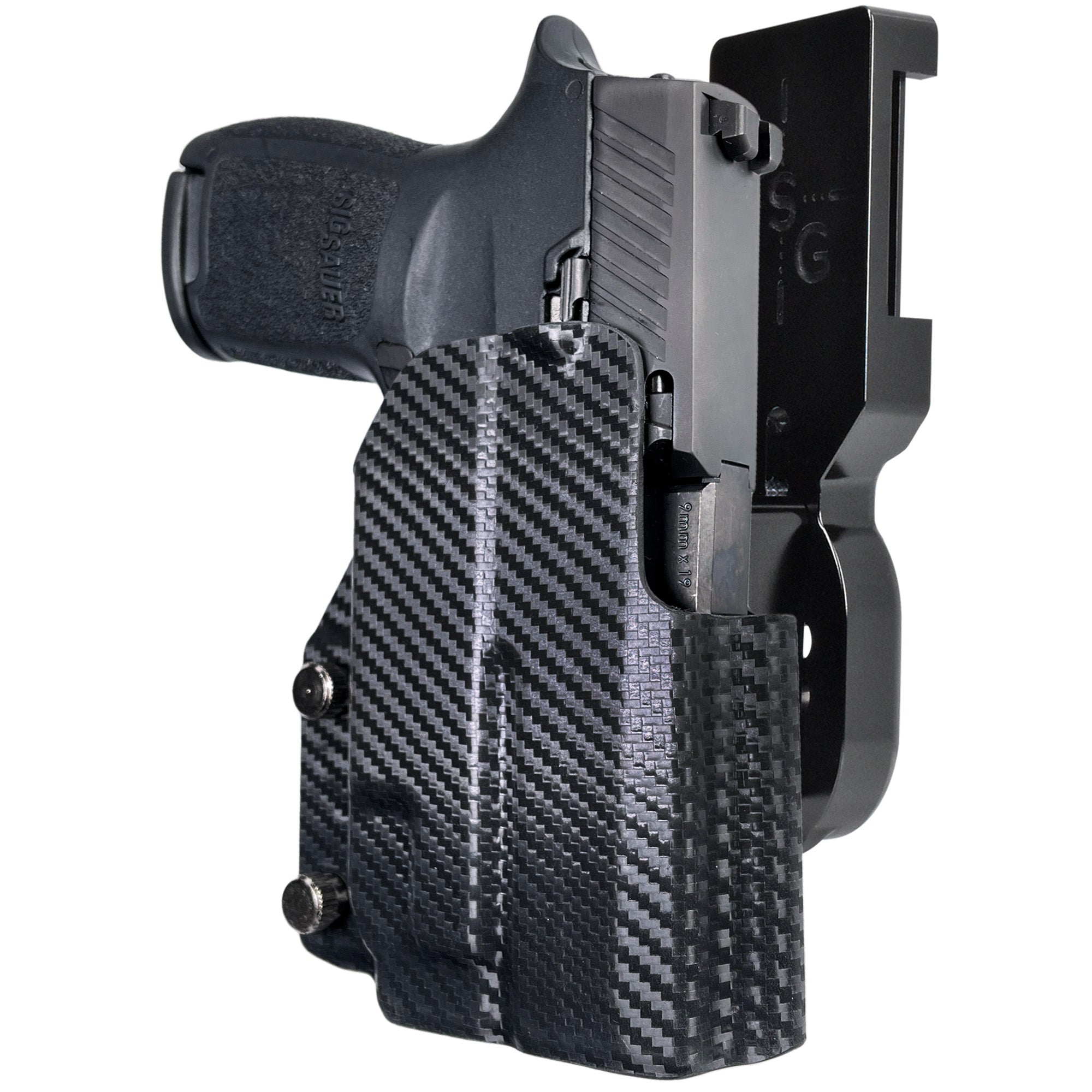 Sig P320C w/ TLR7A Pro Heavy Duty Competition Holster in Black / Carbon Fiber