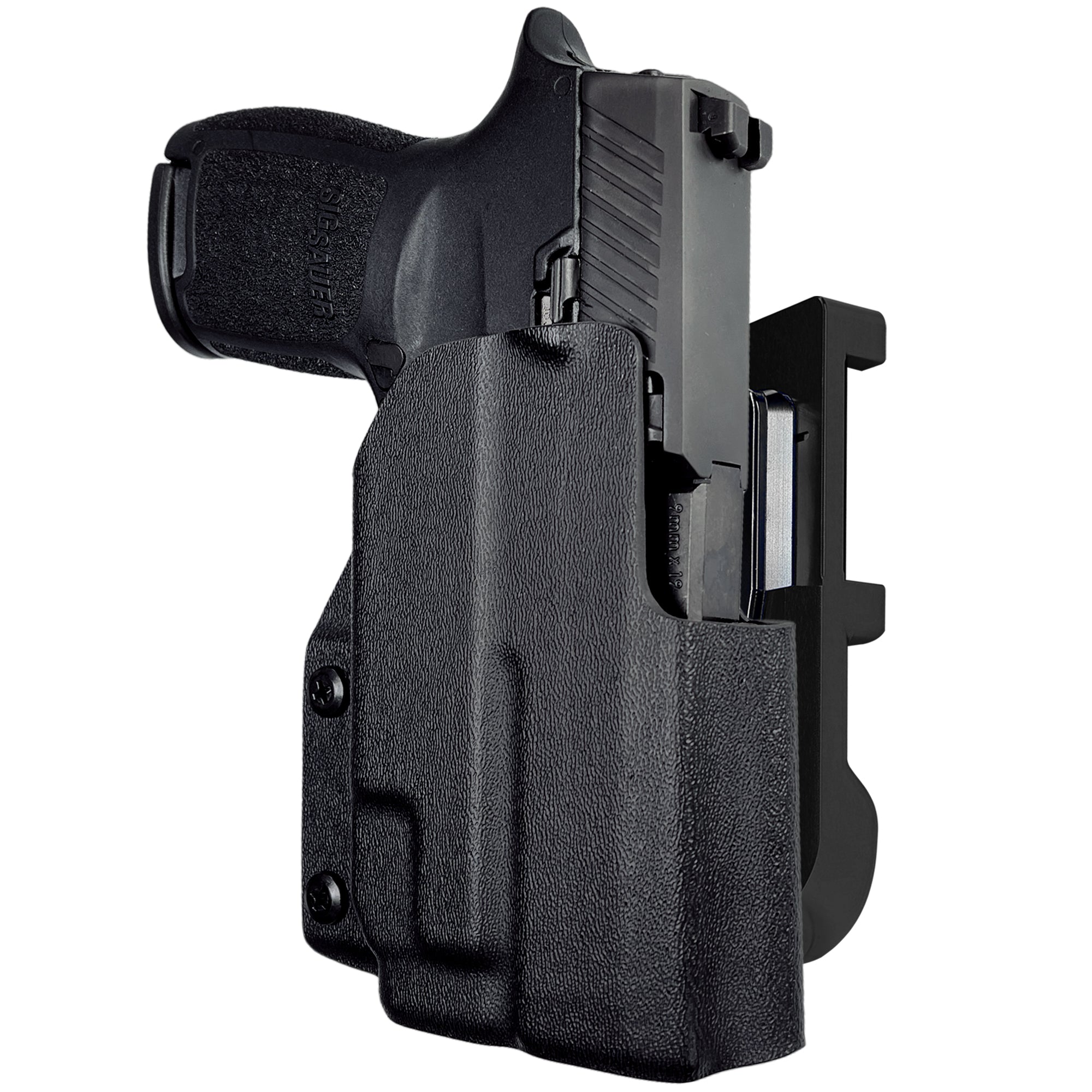 Sig P320 Compact w/ TLR7A IDPA Quick Mount Holster with Black Belt Attachment, Black Holster Shell