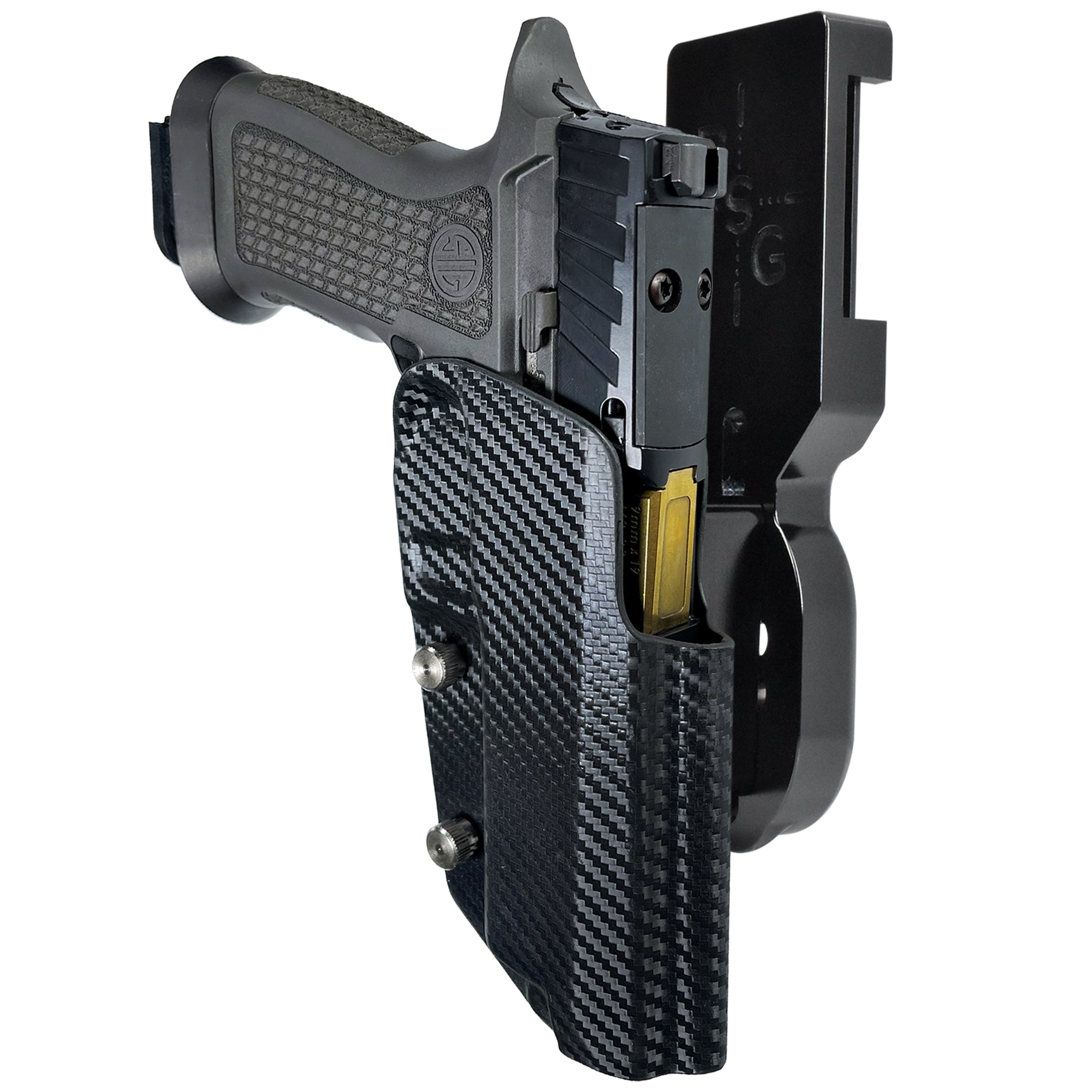 Sig Sauer P320 X5 Legion Pro Heavy Duty Competition Holster in Black / Carbon Fiber