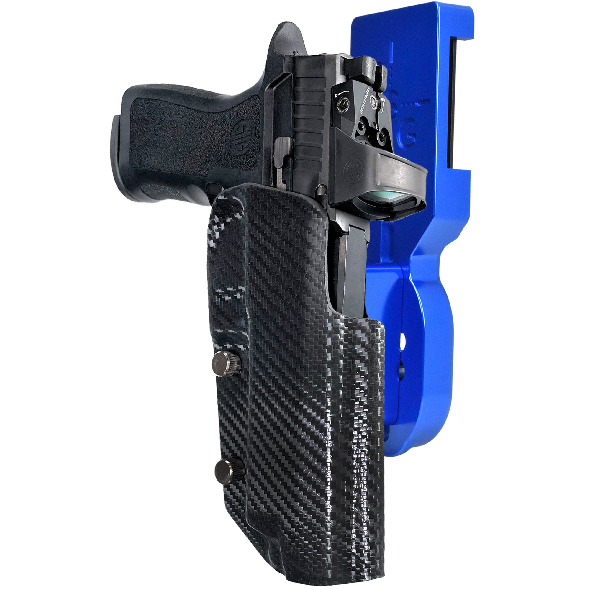Sig Sauer P320 Full Size w/ Align Tactical Thumb Rest and Mag Release Pro Heavy Duty Competition Holster