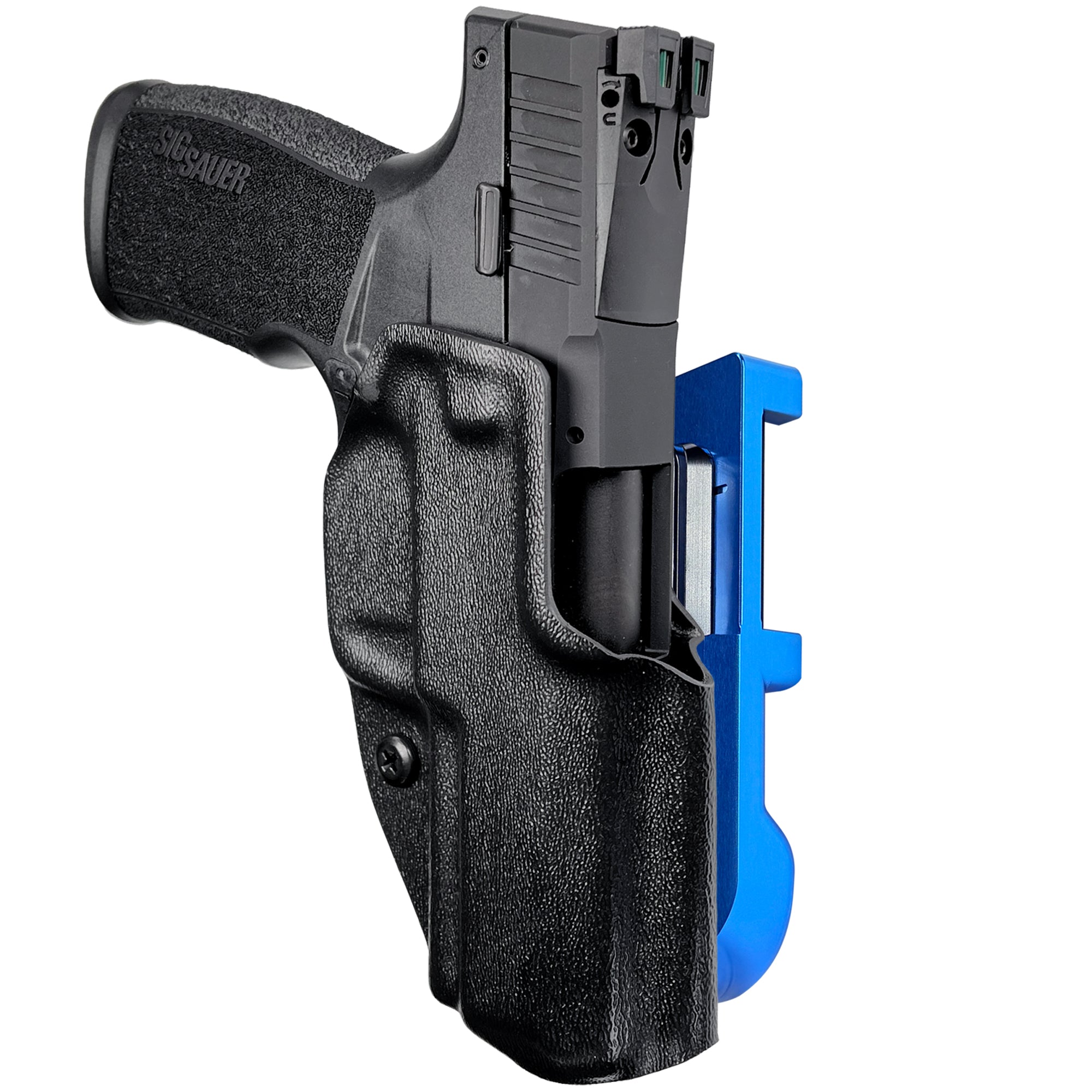 Sig Sauer P322 IDPA Quick Mount Holster with Blue Belt Attachment, Black Holster Shell