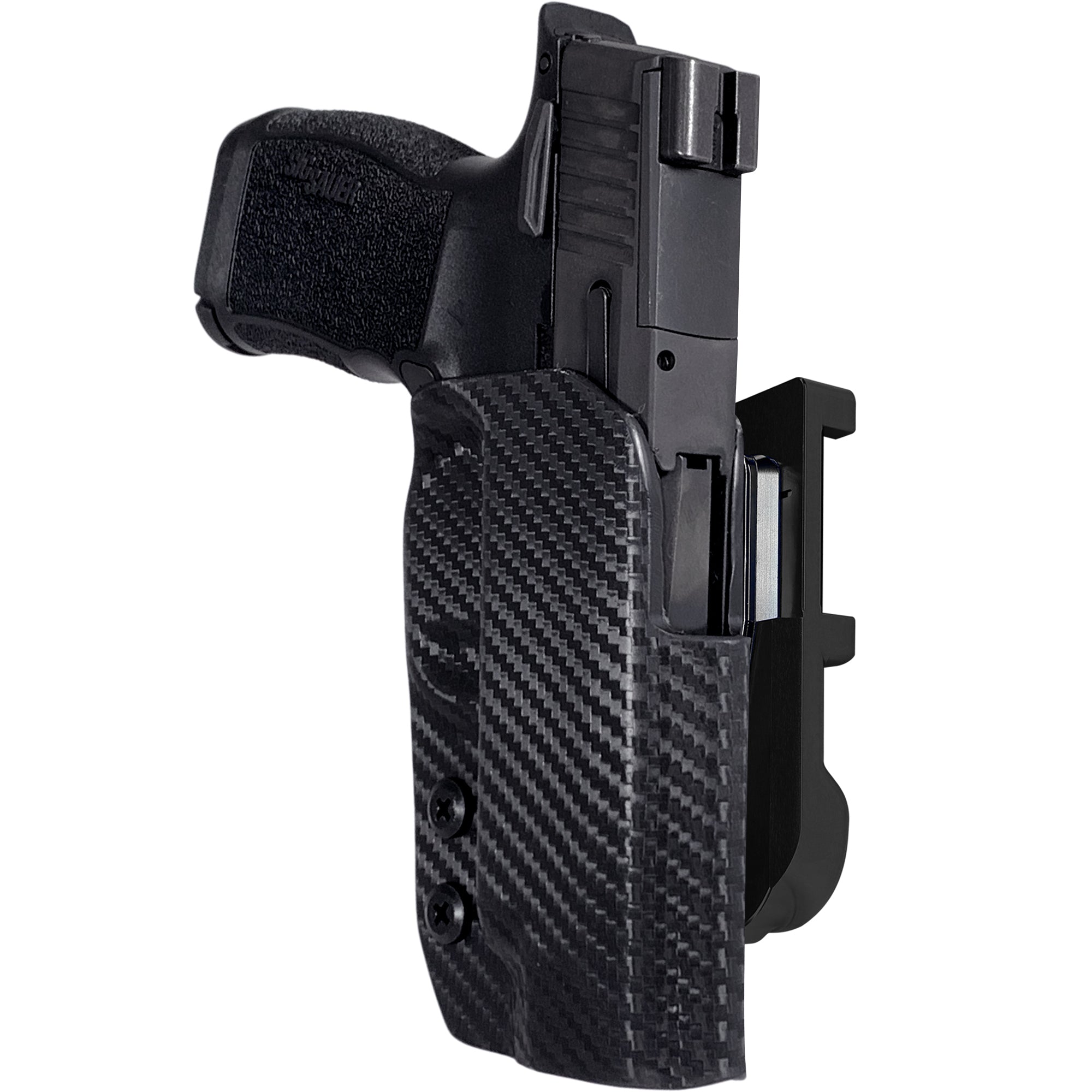 Sig Sauer P365 XL IDPA Quick Mount Holster with Black Belt Attachment, Carbon Fiber Holster Shell