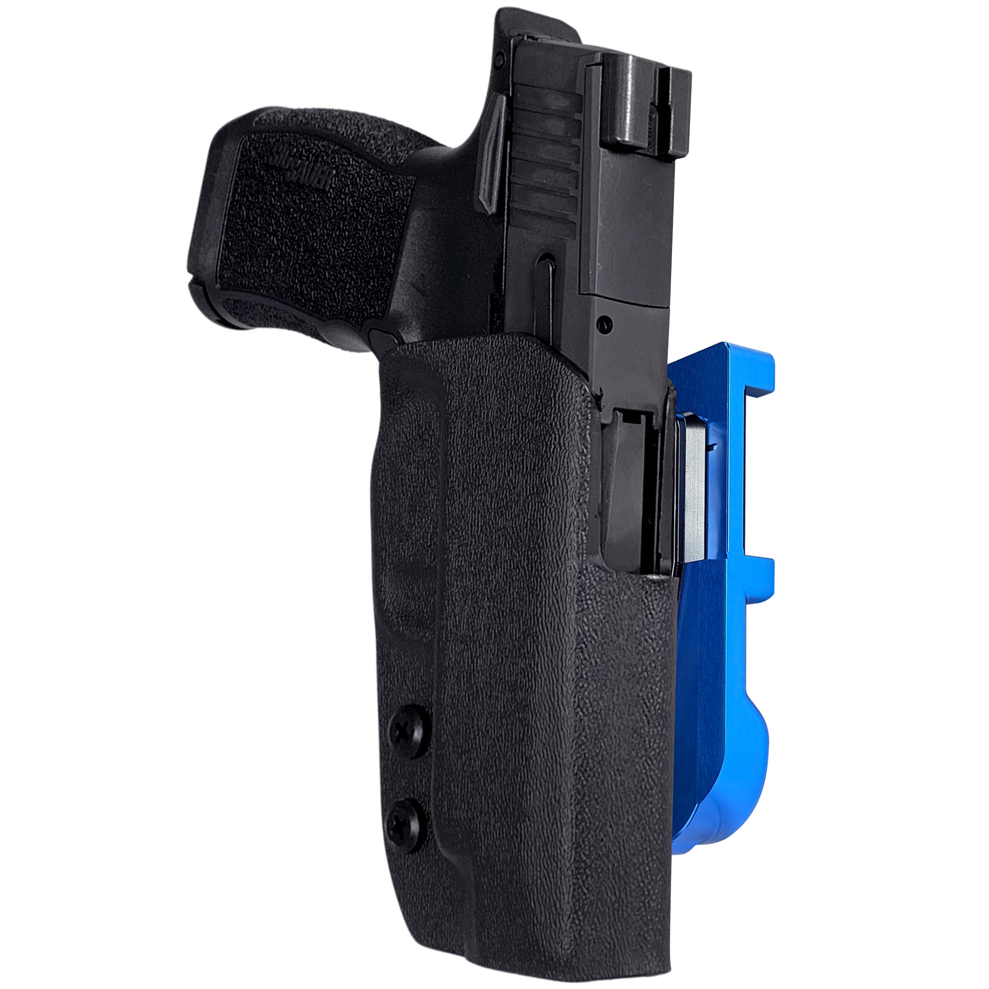 Sig Sauer P365 XL IDPA Quick Mount Holster with Blue Belt Attachment, Black Holster Shell