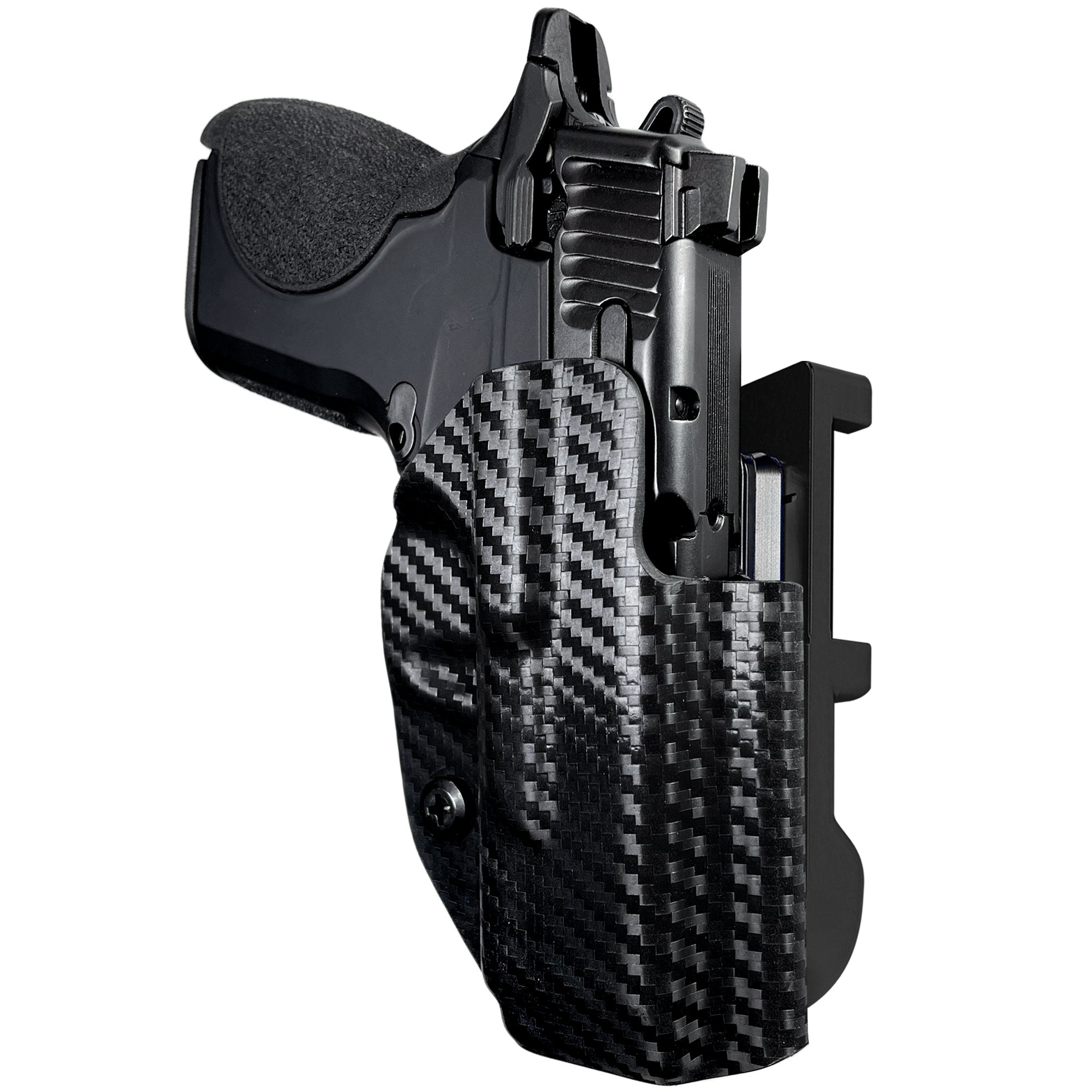 S&W CSX IDPA Quick Mount Holster with Black Belt Attachment, Carbon Fiber Holster Shell