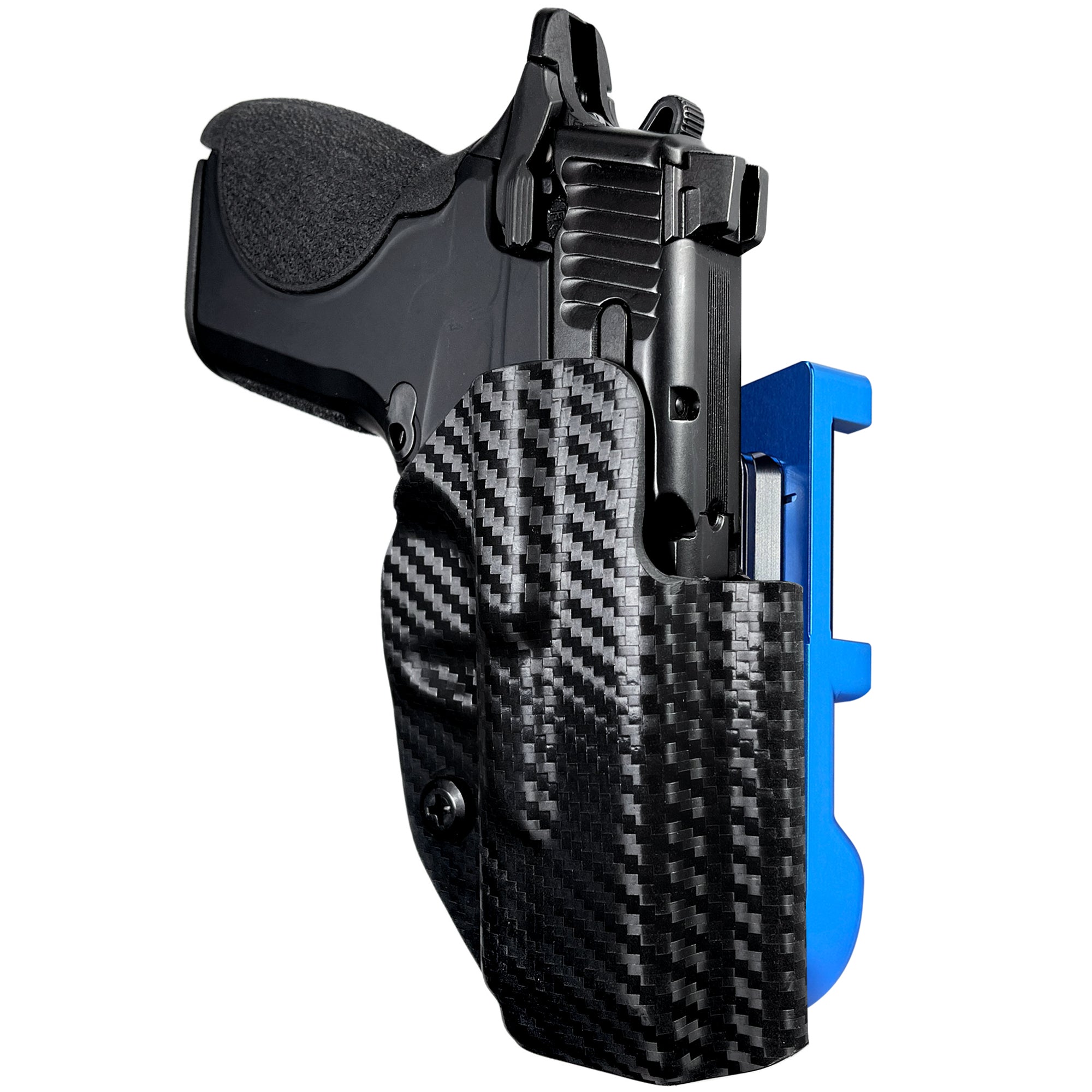 S&W CSX IDPA Quick Mount Holster with Blue Belt Attachment, Carbon Fiber Holster Shell