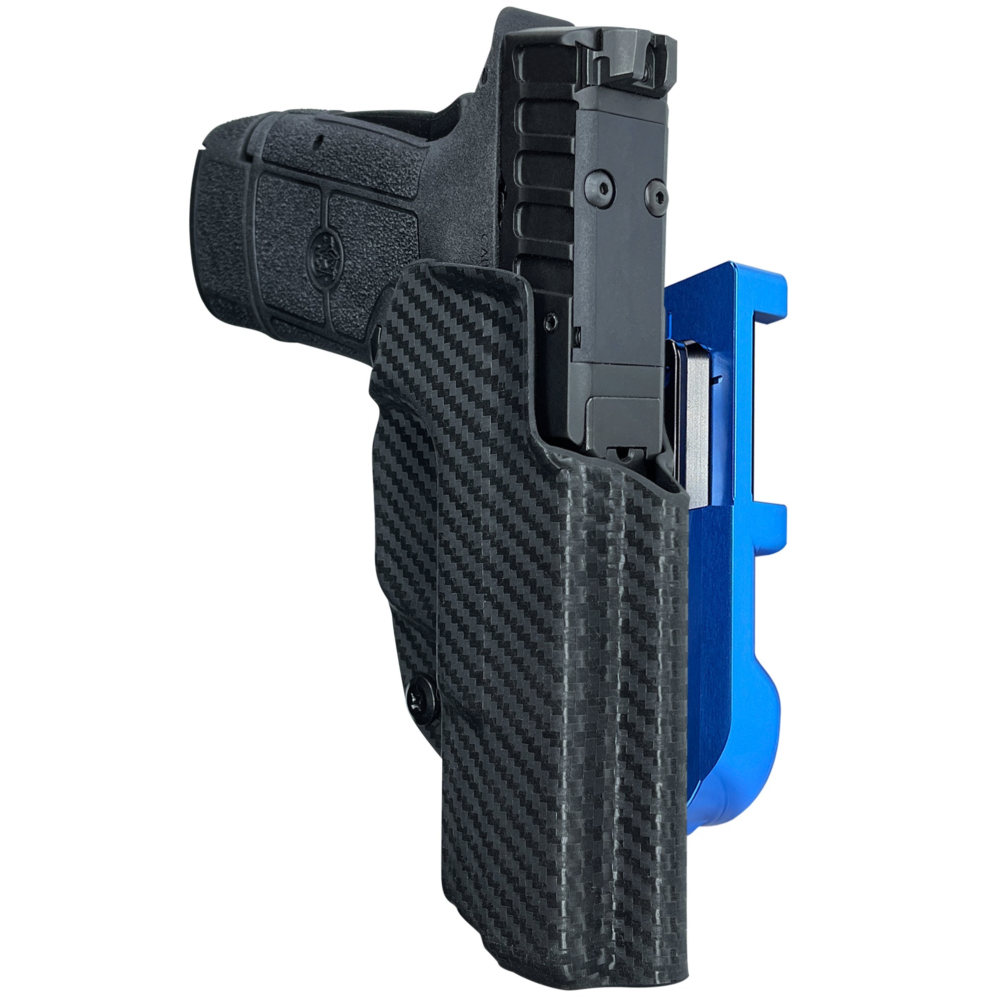 S&W Equalizer IDPA Quick Mount Holster with Blue Belt Attachment, Carbon Fiber Holster Shell