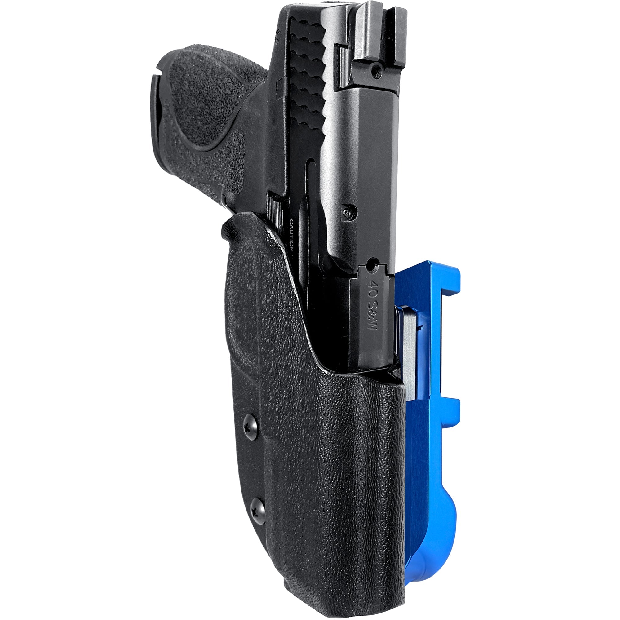 S&W M&P 4.25'' IDPA Quick Mount Holster with Blue Belt Attachment, Black Holster Shell