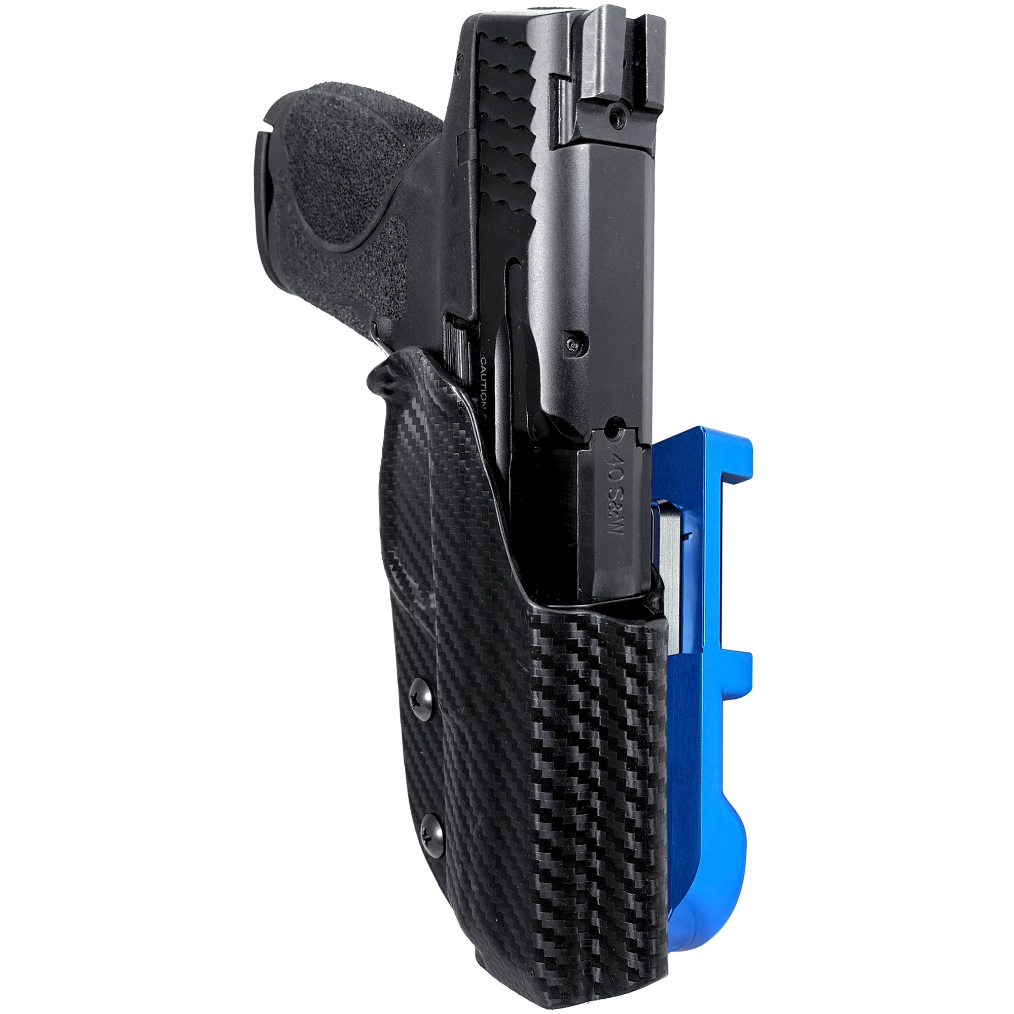 S&W M&P 4.25'' IDPA Quick Mount Holster with Blue Belt Attachment, Carbon Fiber Holster Shell