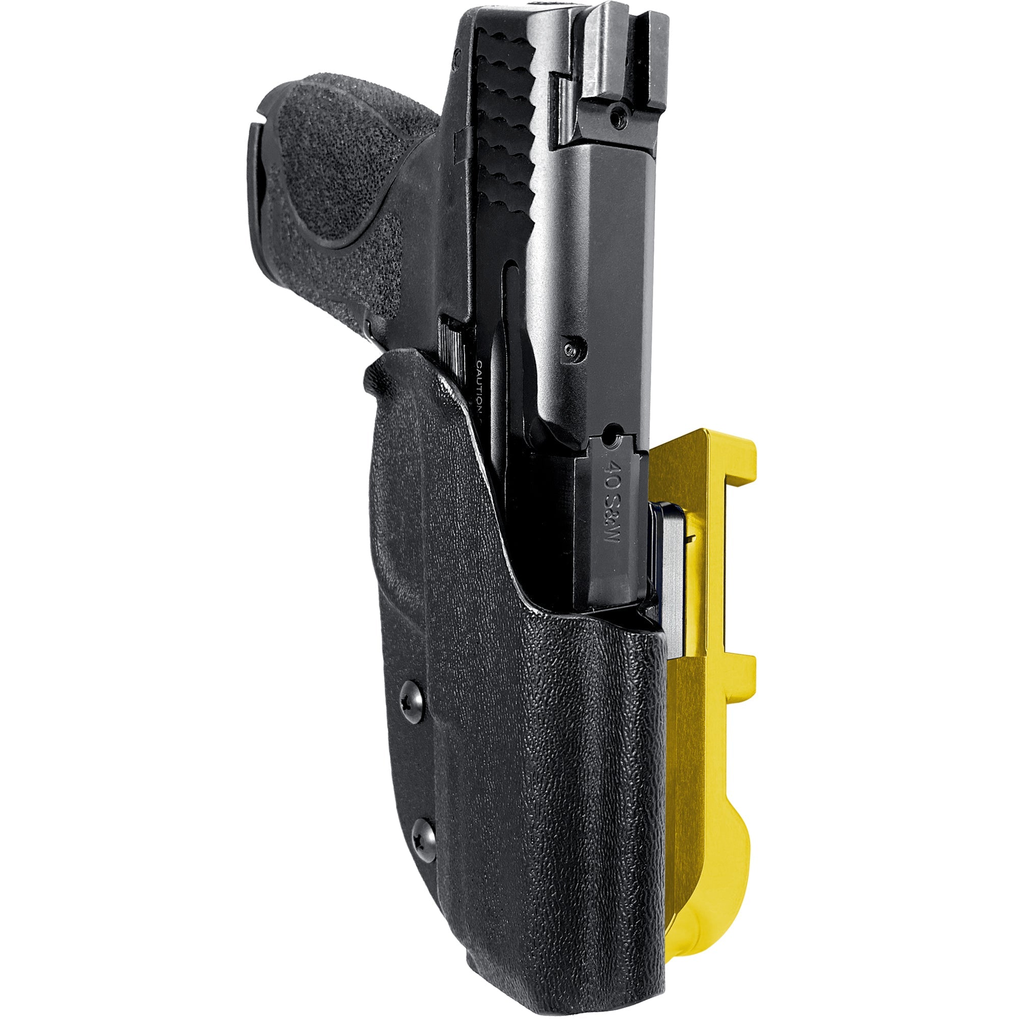 S&W M&P 4.25'' IDPA Quick Mount Holster with 24K Gold Belt Attachment, Black Holster Shell