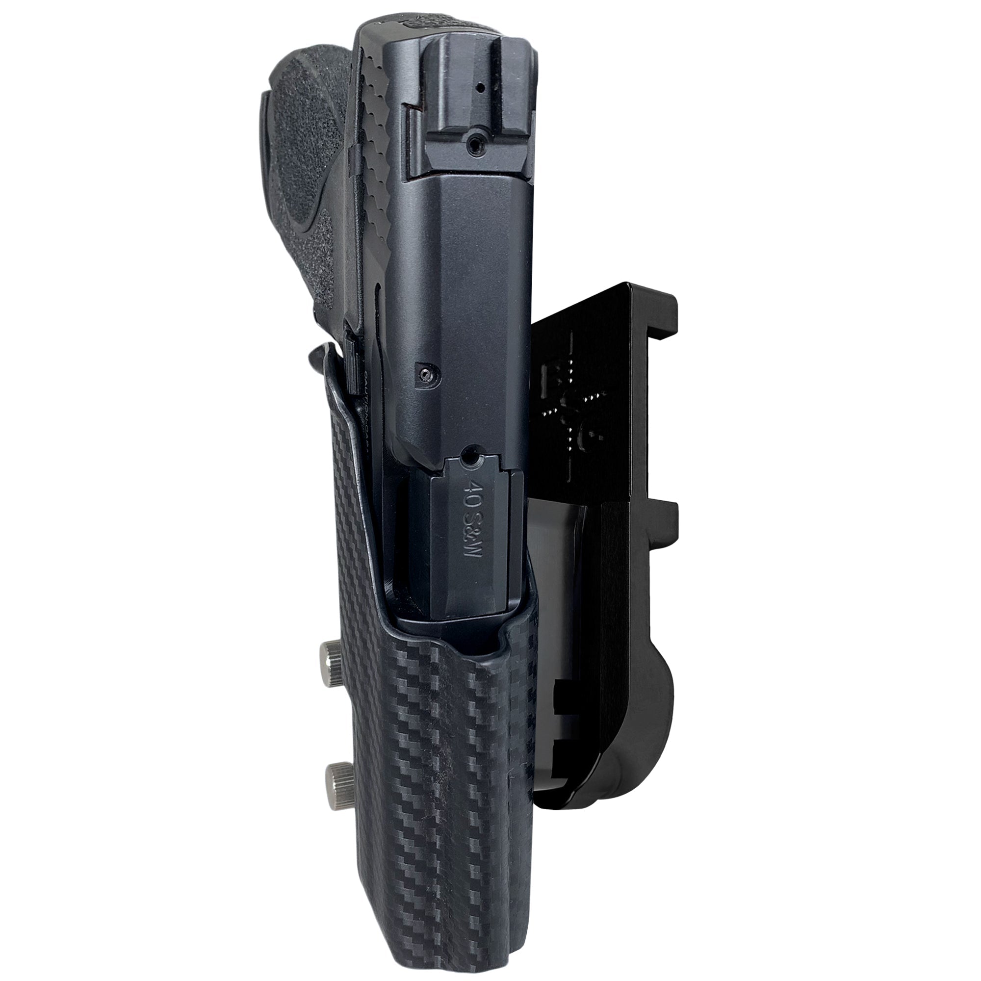 S&W M&P 4.25'' IPSC/USPA Quick Mount Holster with Black Belt Attachment, Carbon Fiber Holster Shell