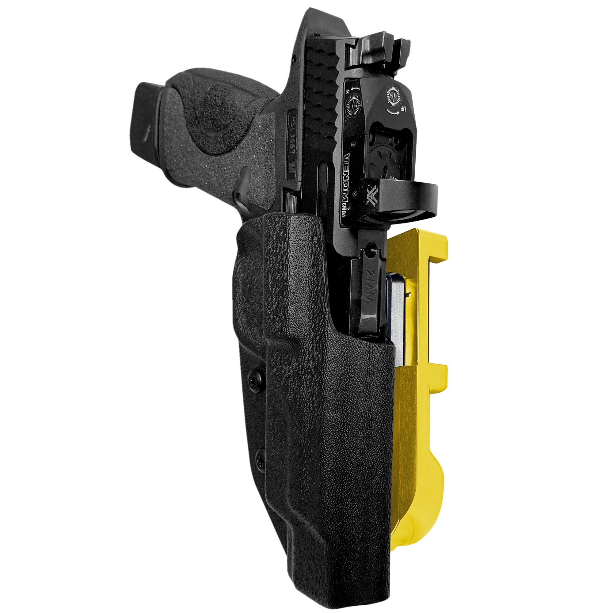 S&W M&P 5'' Align Tactical IDPA Quick Mount Holster with 24K Gold Belt Attachment, Black Holster Shell