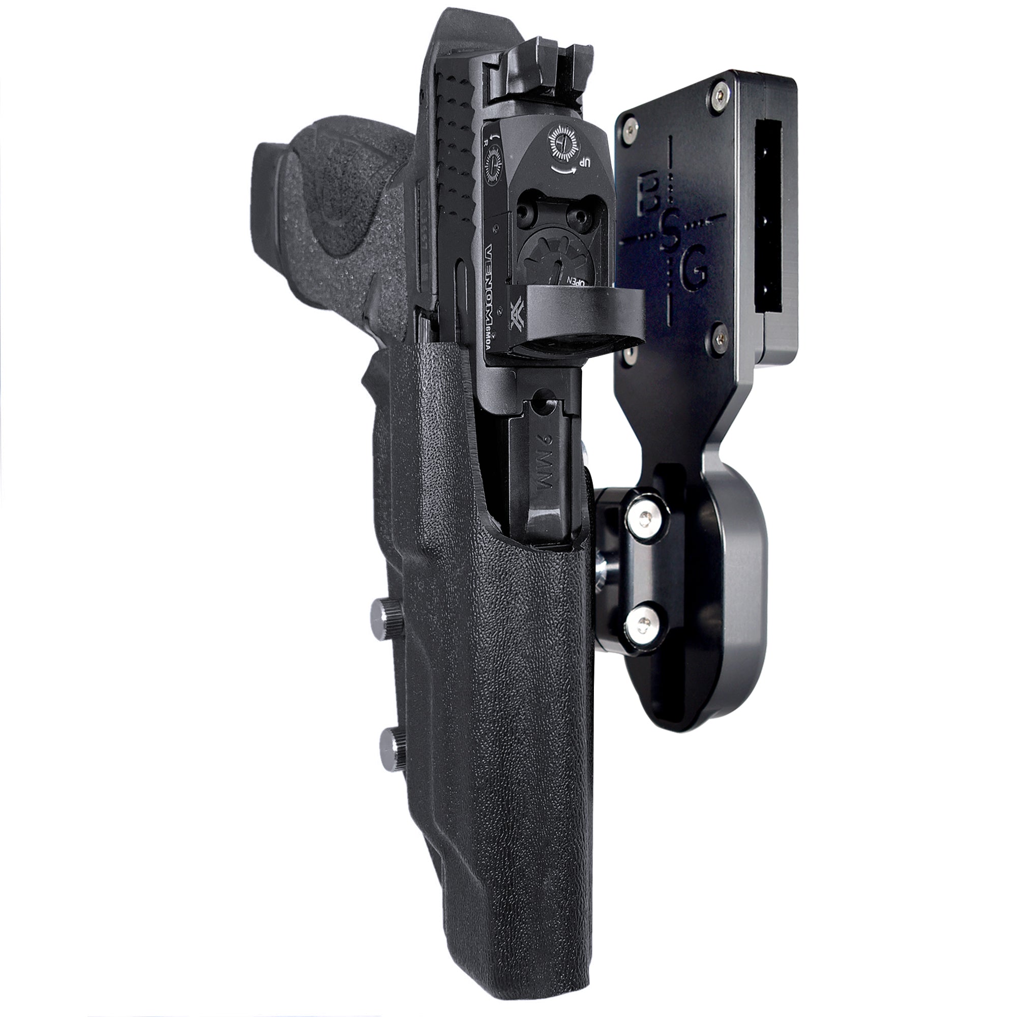 Smith & Wesson M&P9/40 5'' w/ Align Tactical Thumb Rest Pro Ball Joint Competition Holster in Black
