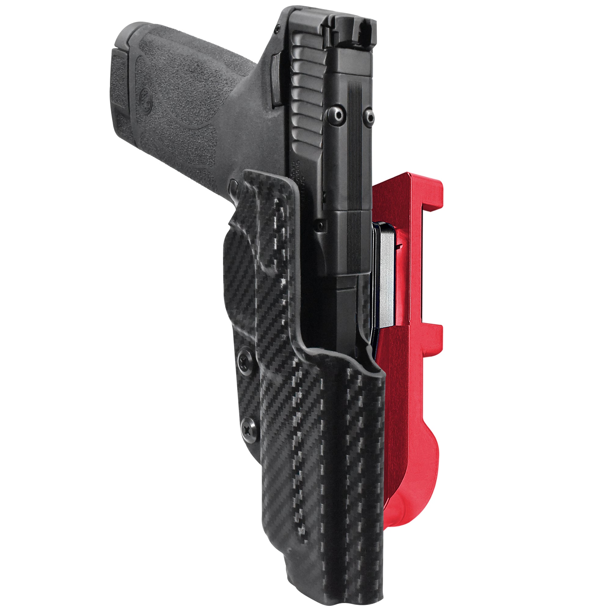 S&W M&P22 Magnum IDPA Quick Mount Holster with Red Belt Attachment, Carbon Fiber Holster Shell