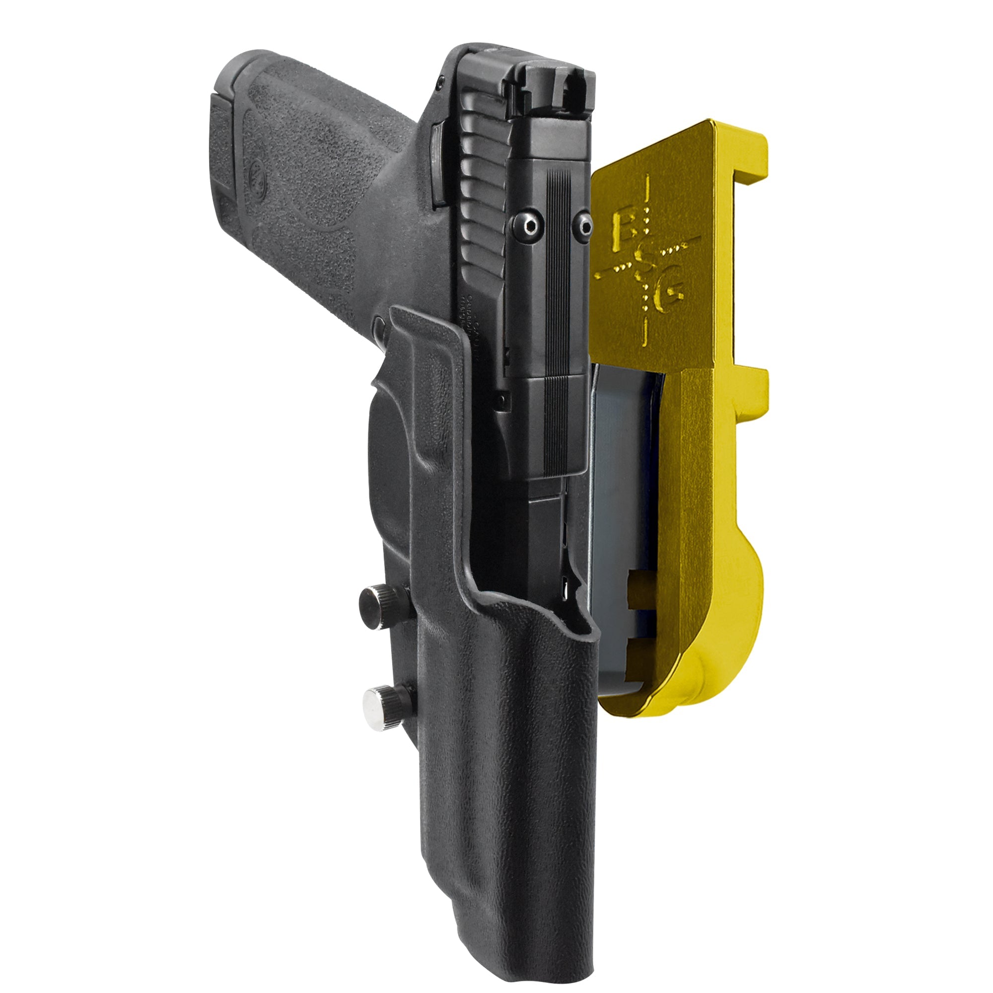 S&W M&P22 Magnum IPSC/USPA Quick Mount Holster with 24K Gold Belt Attachment, Black Holster Shell