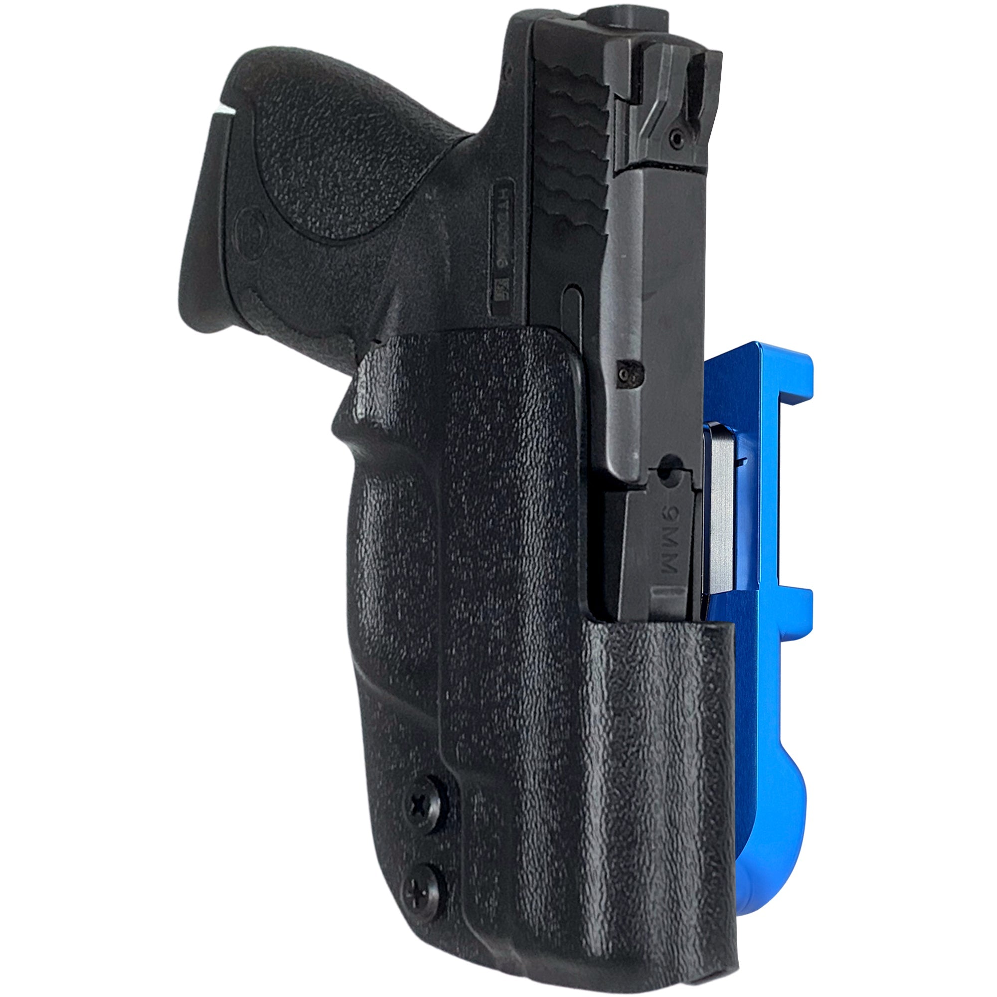 S&W M&P Shield 3.1'' IDPA Quick Mount Holster with Blue Belt Attachment, Black Holster Shell