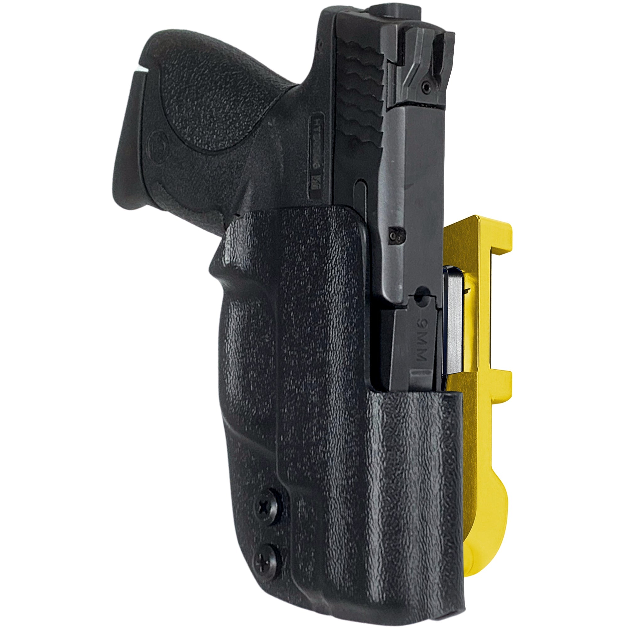 S&W M&P Shield 3.1'' IDPA Quick Mount Holster with 24K Gold Belt Attachment, Black Holster Shell
