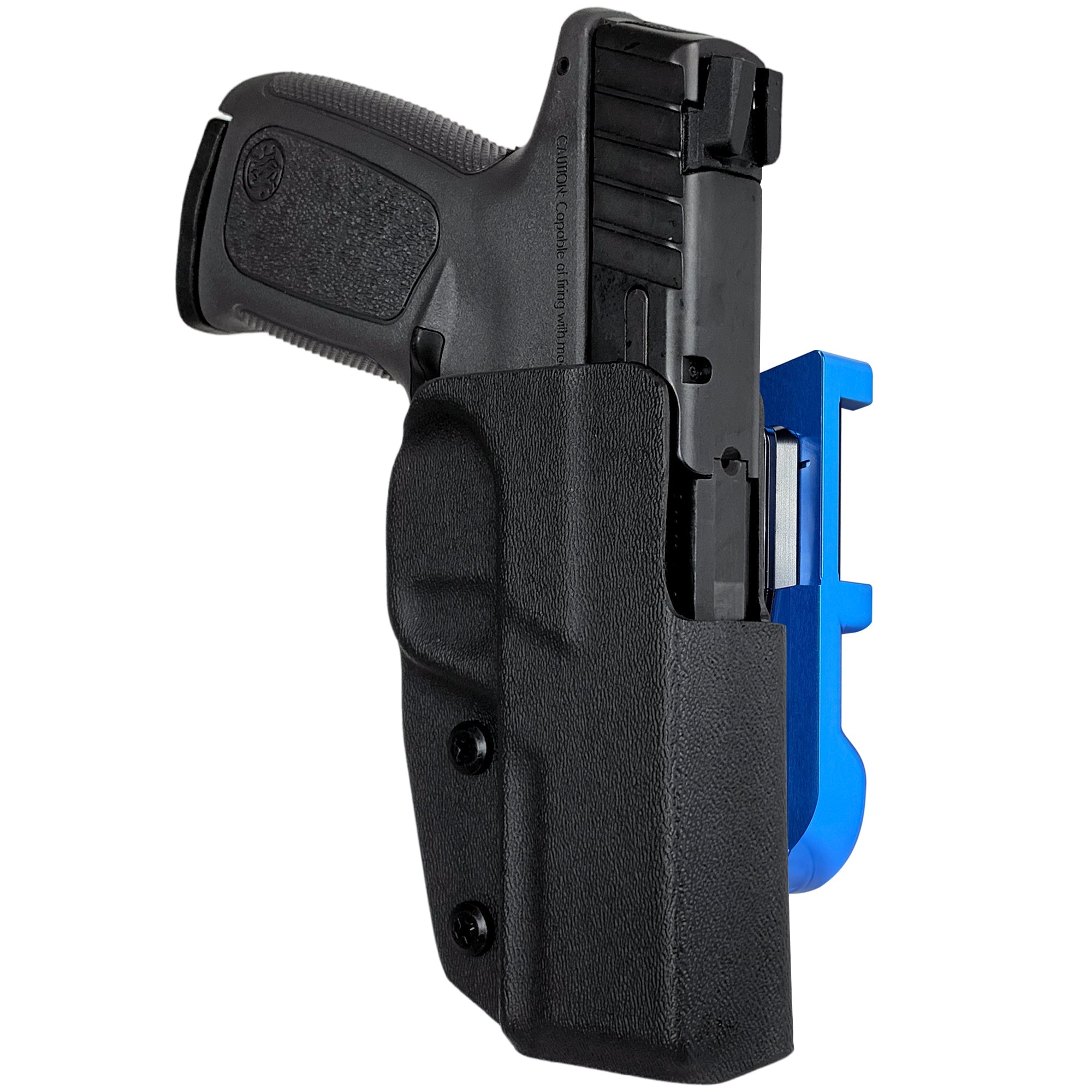 S&W SD9/SD9 VE IDPA Quick Mount Holster with Blue Belt Attachment, Black Holster Shell